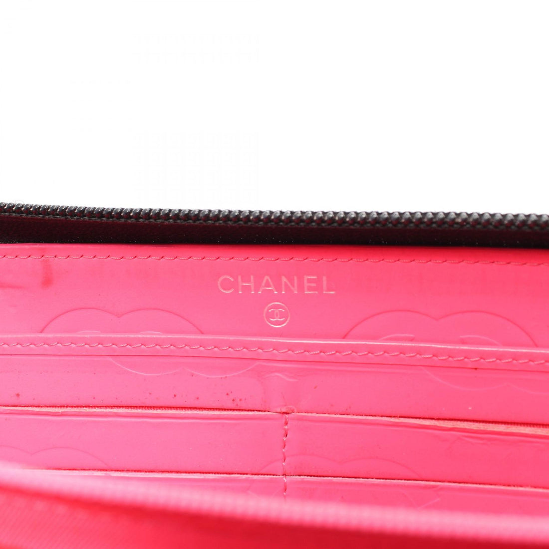 Chanel Cambon Line Round Zipper Long Wallet Leather Long Wallet A50078 in Very Good Condition