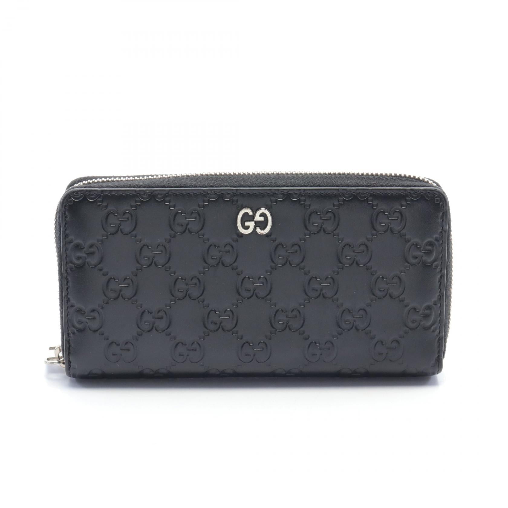 Gucci Guccissima Leather Zip Around Wallet Leather Long Wallet 473928 in Very Good Condition