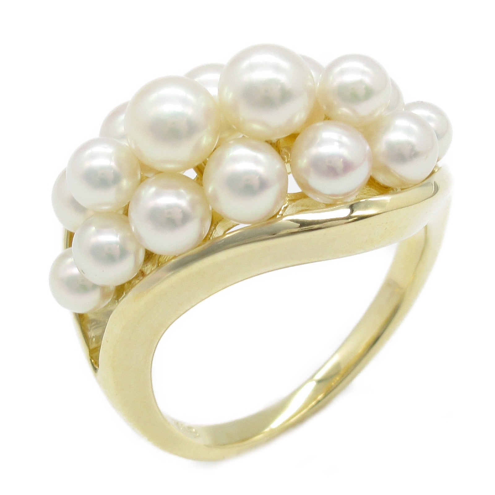 Mikimoto Pearl Ring K18 Yellow Gold