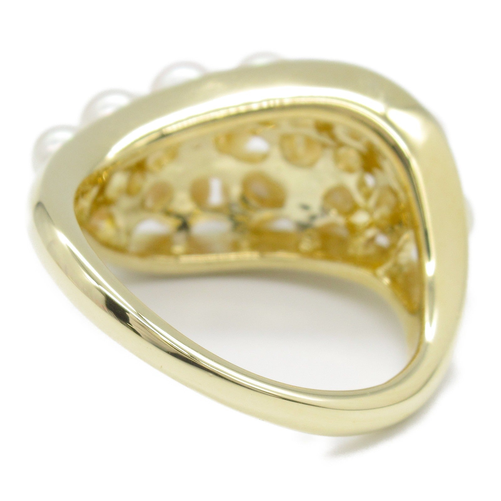 Mikimoto Pearl Ring K18 Yellow Gold