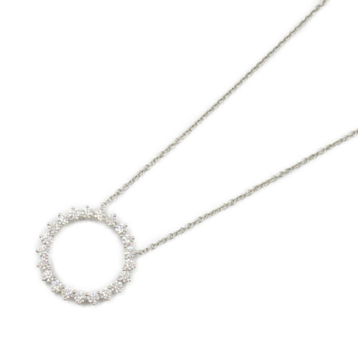 Tiffany & Co Platinum Diamond Open Circle Necklace