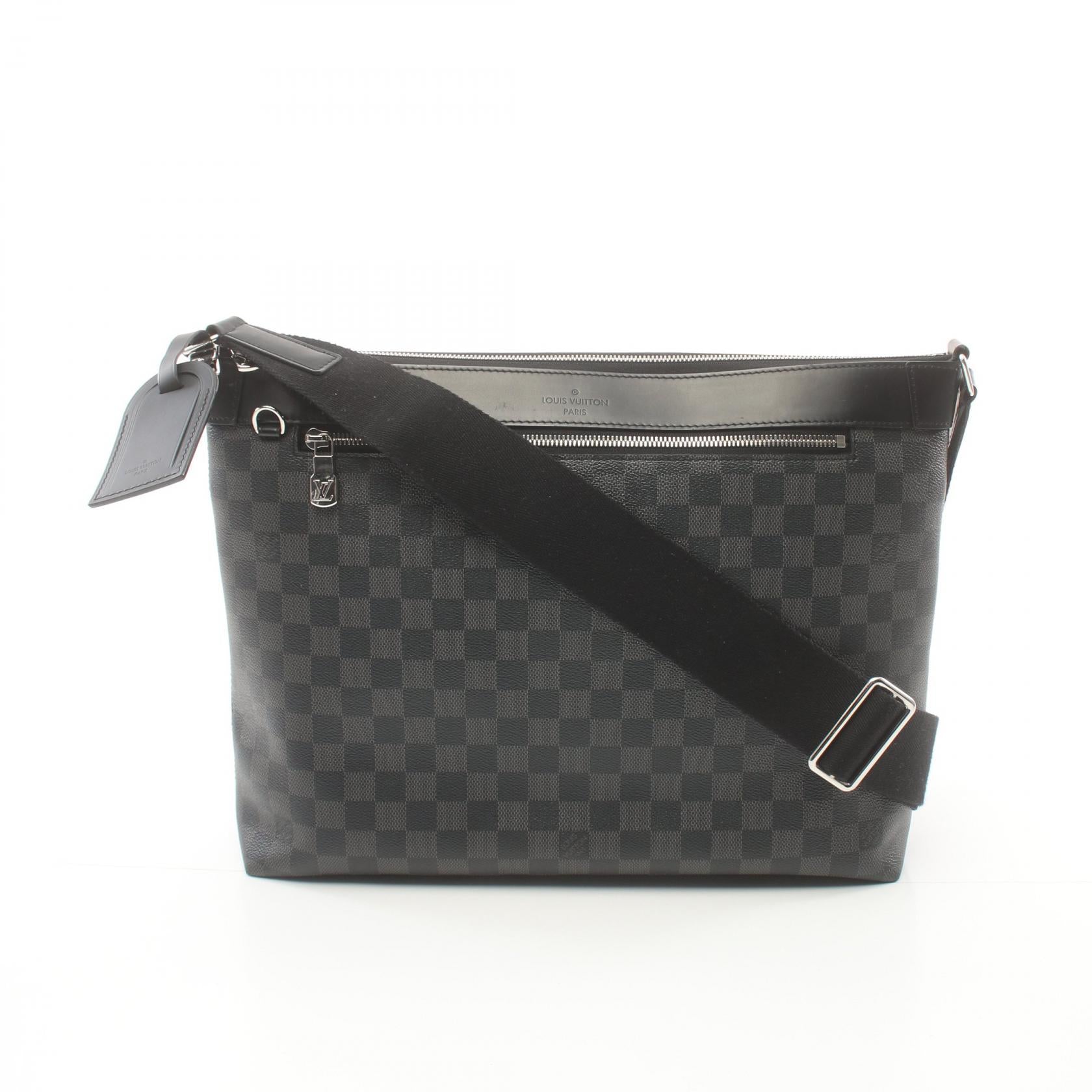 Louis Vuitton Damier Graphite Mick MM Canvas Shoulder Bag N40004 in Very Good Condition