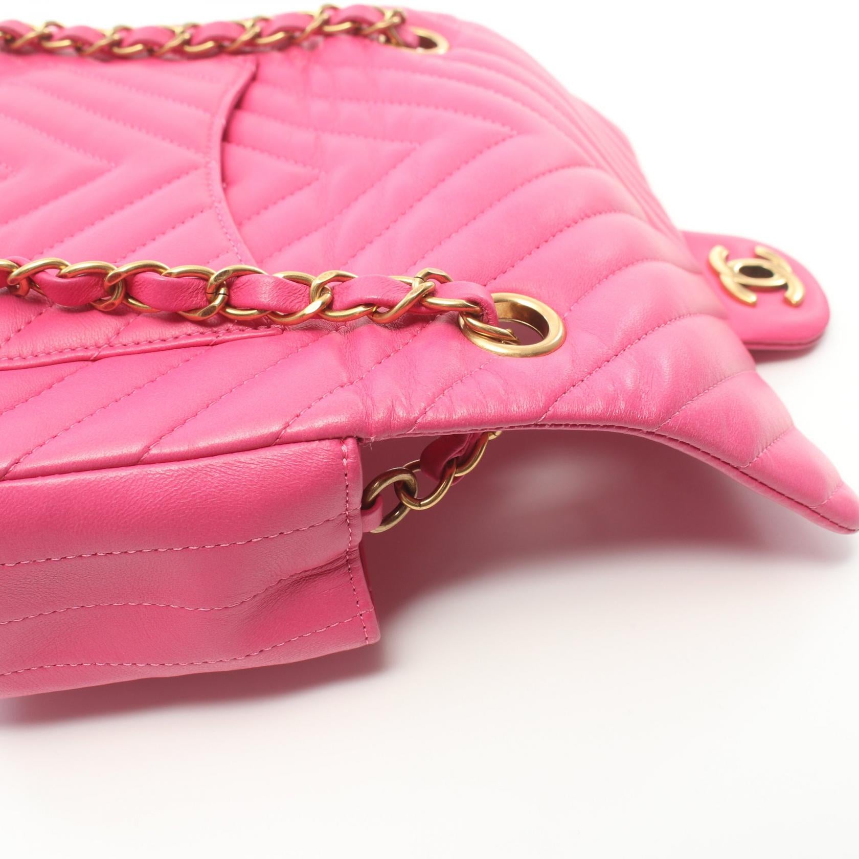 Chanel Lambskin V-Stitch Shoulder Bag