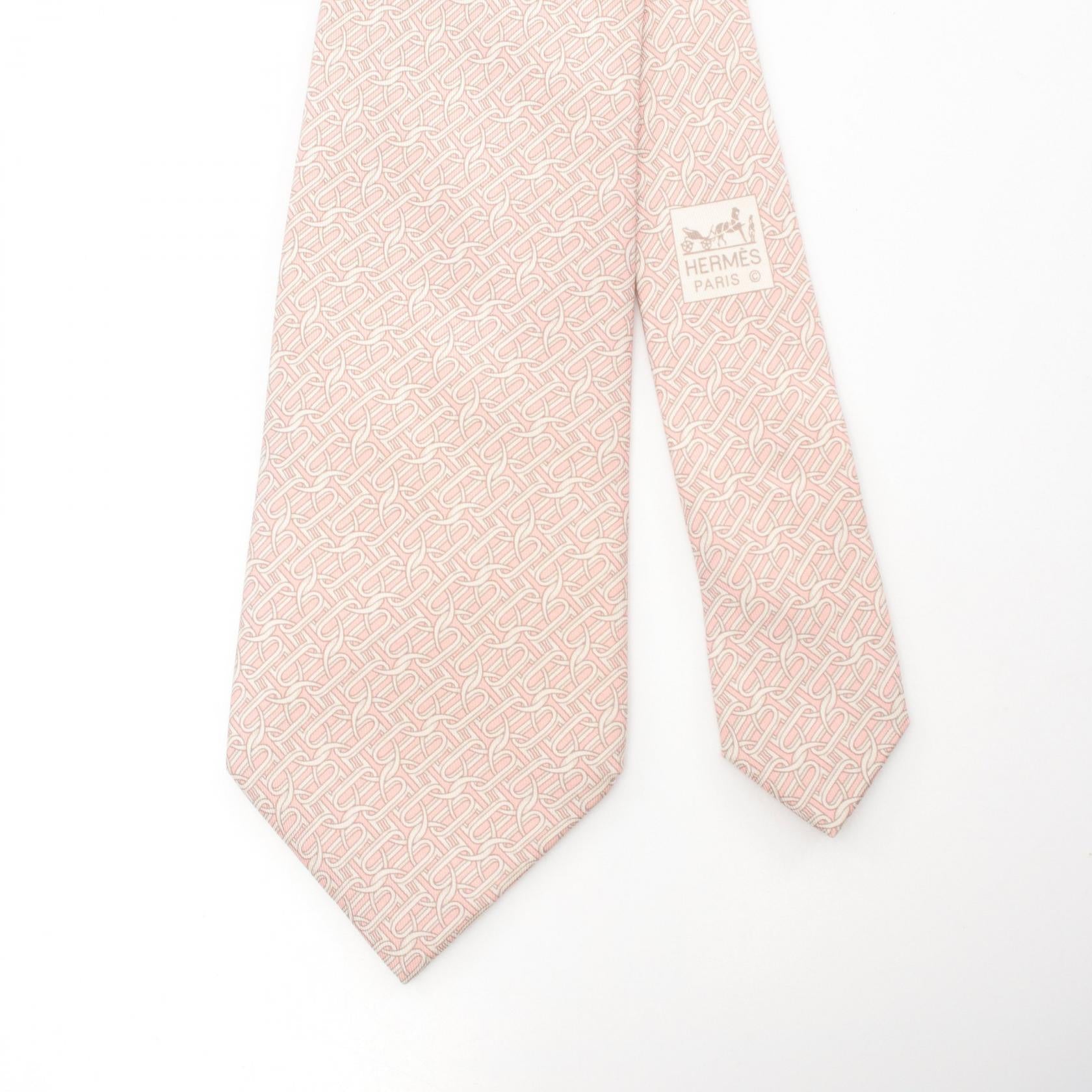 Hermes Silk Tie Pink