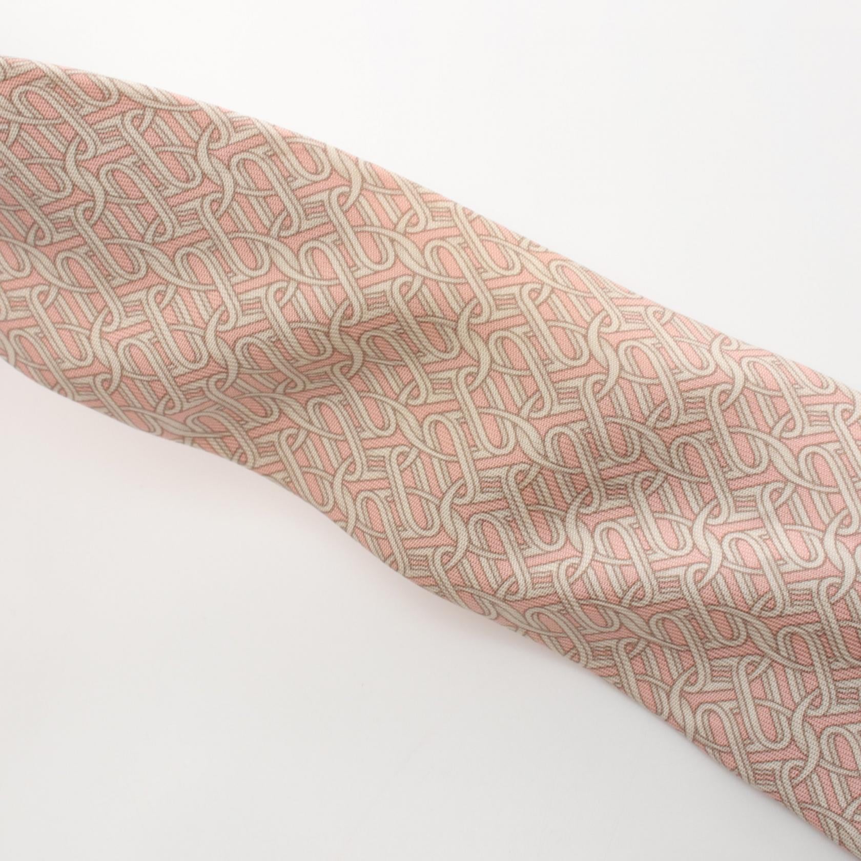 Hermes Silk Tie Pink