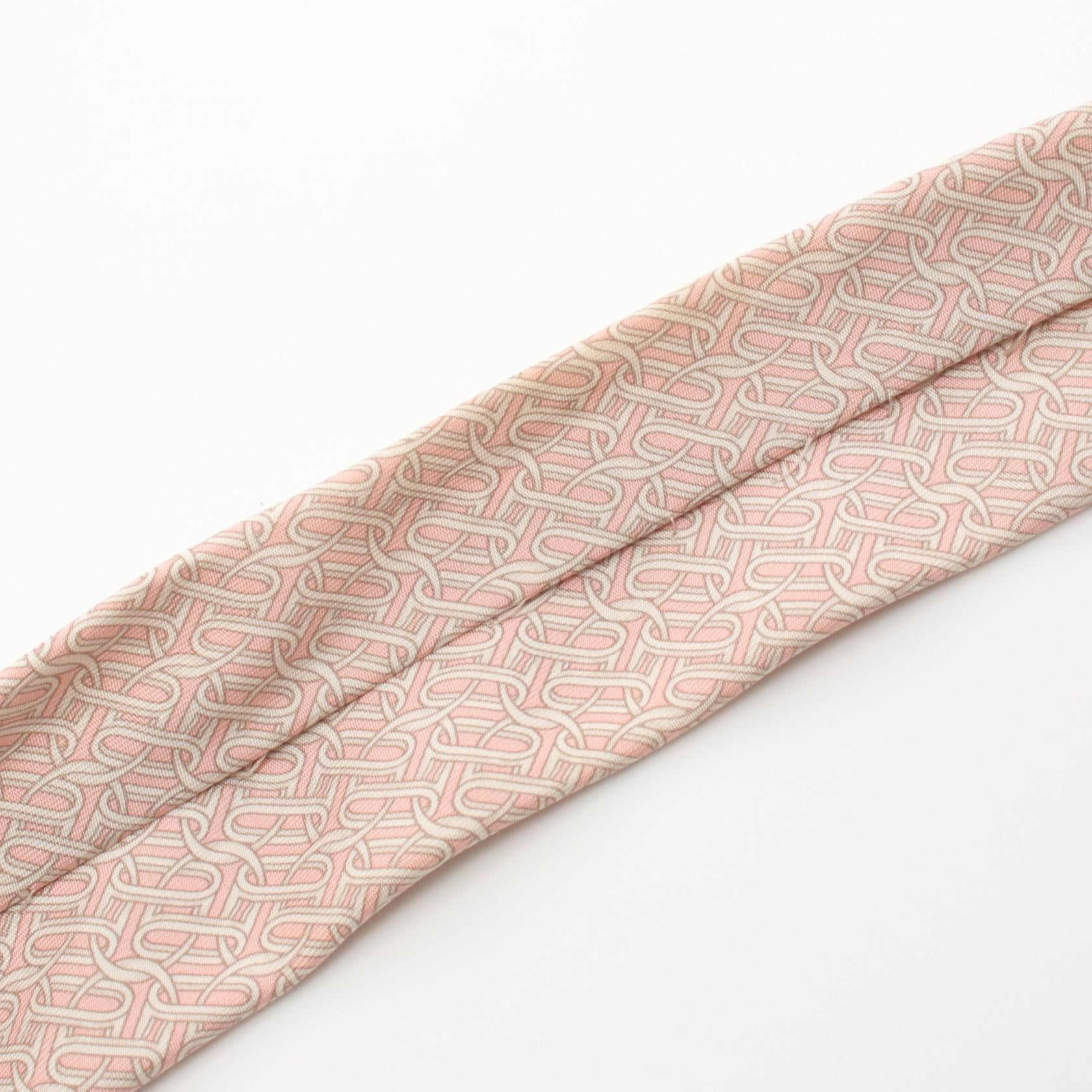 Hermes Silk Tie Pink