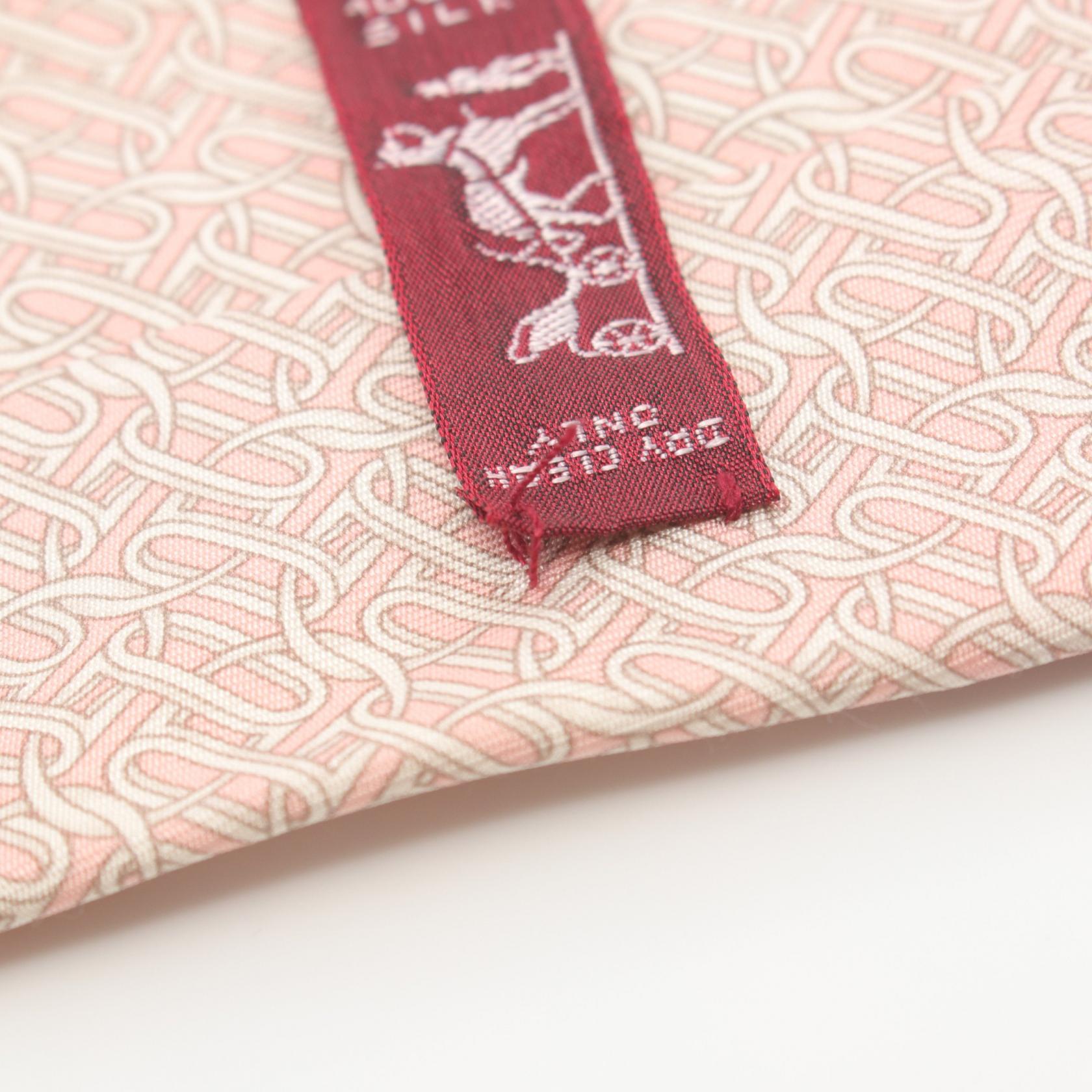 Hermes Silk Tie Pink