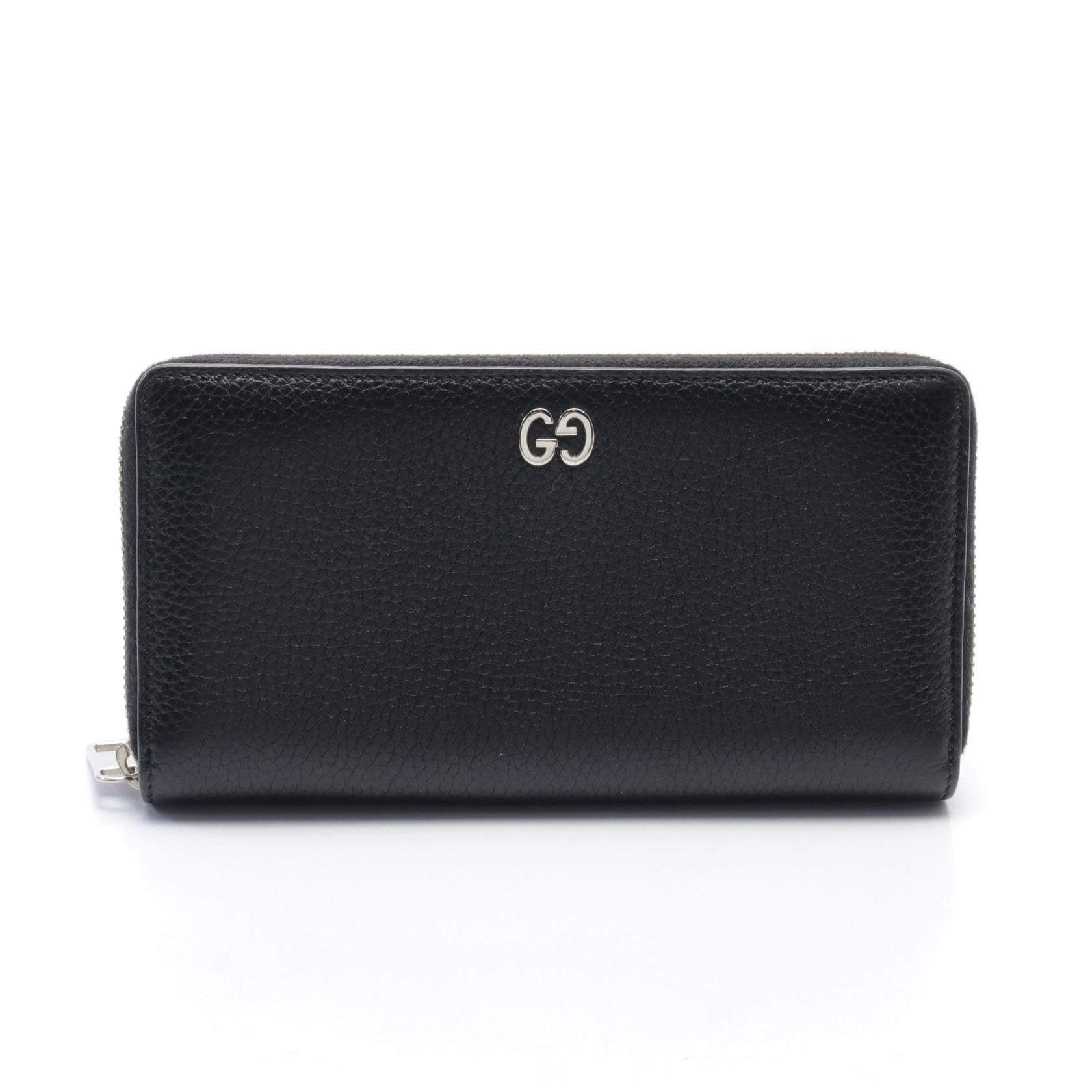 Gucci Leather GG Metal Round Wallet 473928