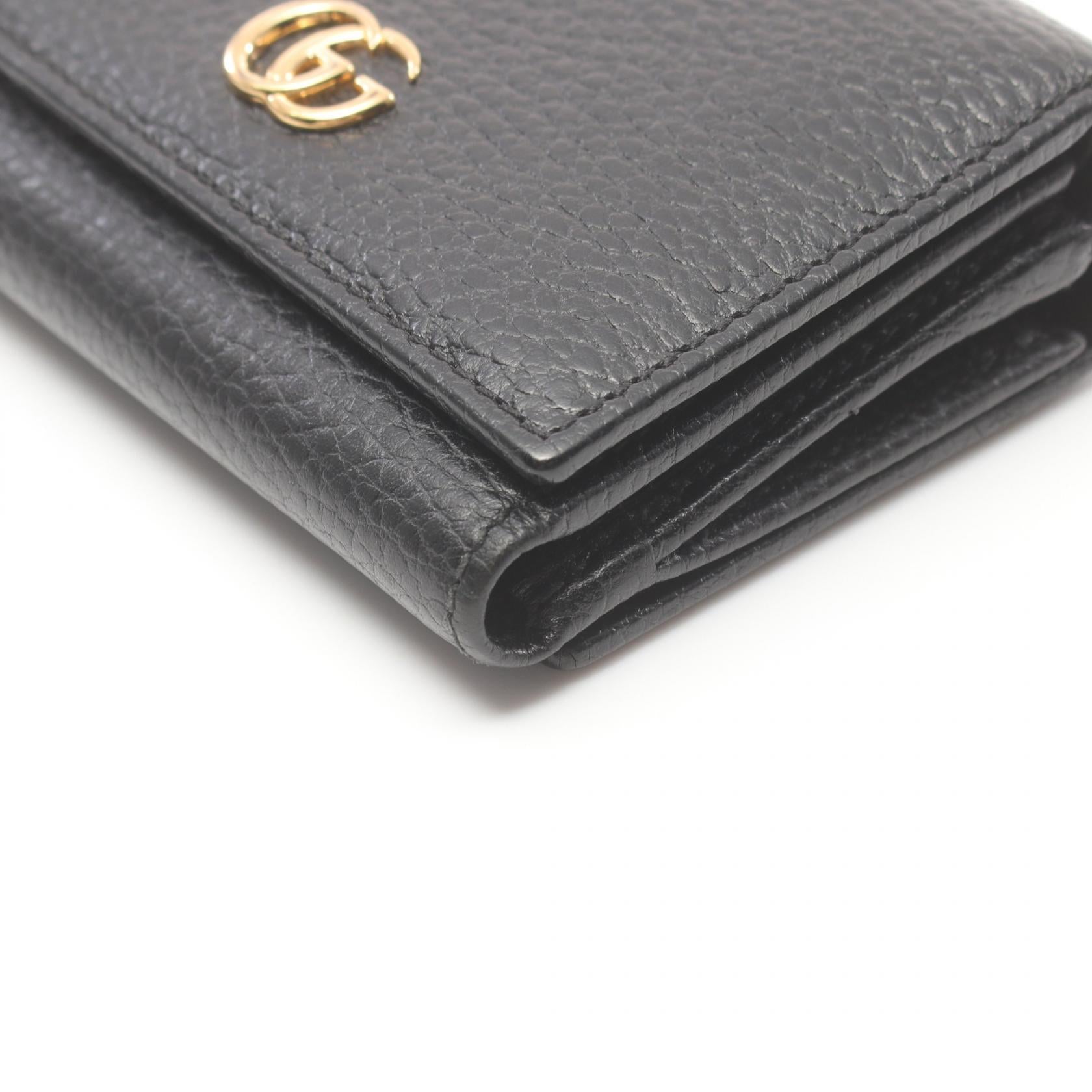 Gucci GG Marmont Trifold Wallet Leather Short Wallet 474746 in Great Condition