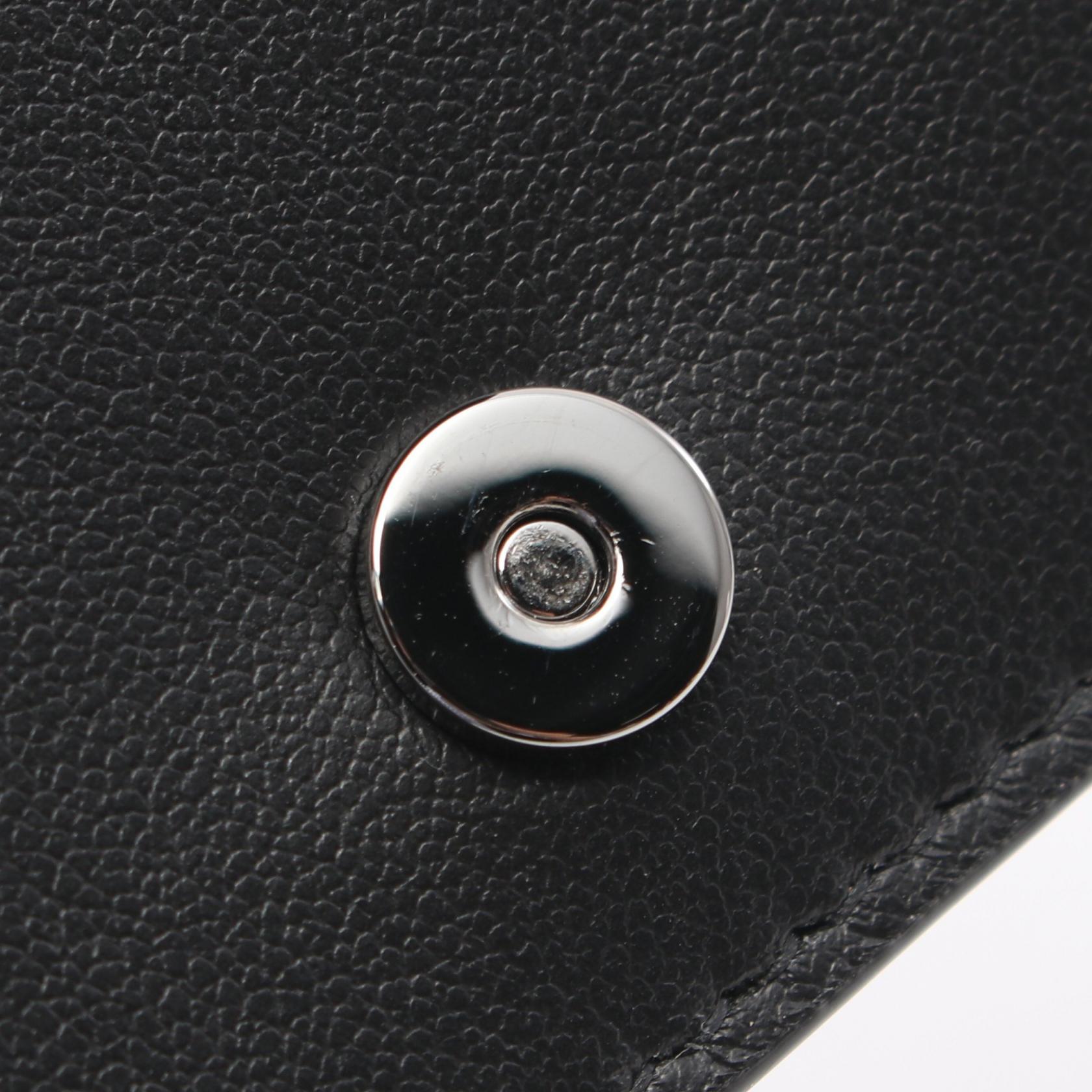 Dior Canvas Leather Card Case Black