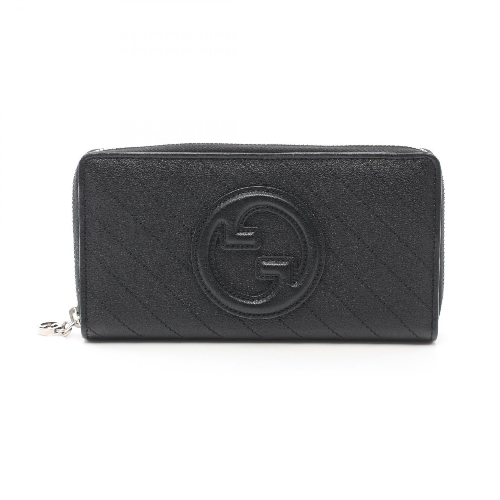 Gucci Blondie Round Leather Wallet Black