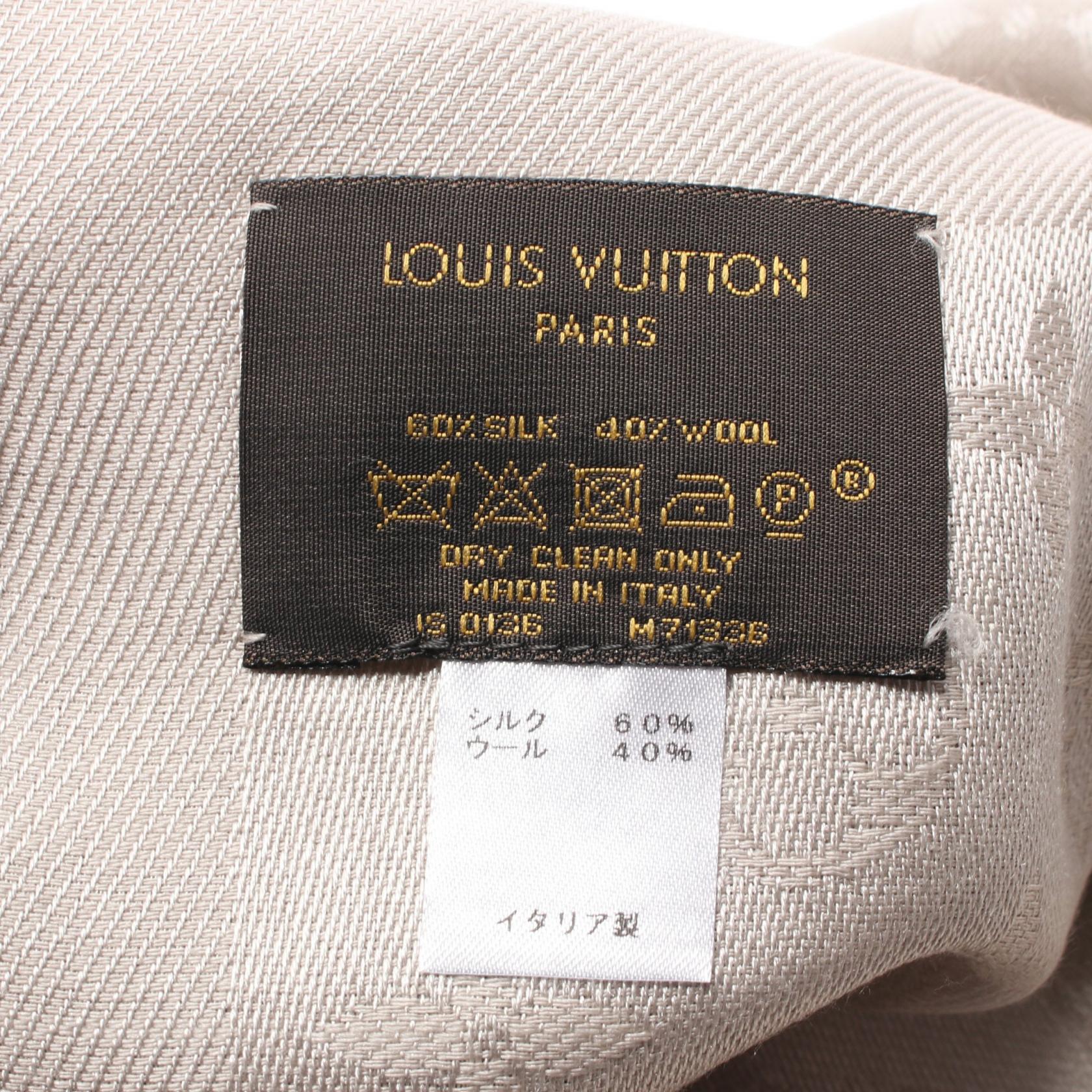 Louis Vuitton Wool Silk Monogram Shawl M71336