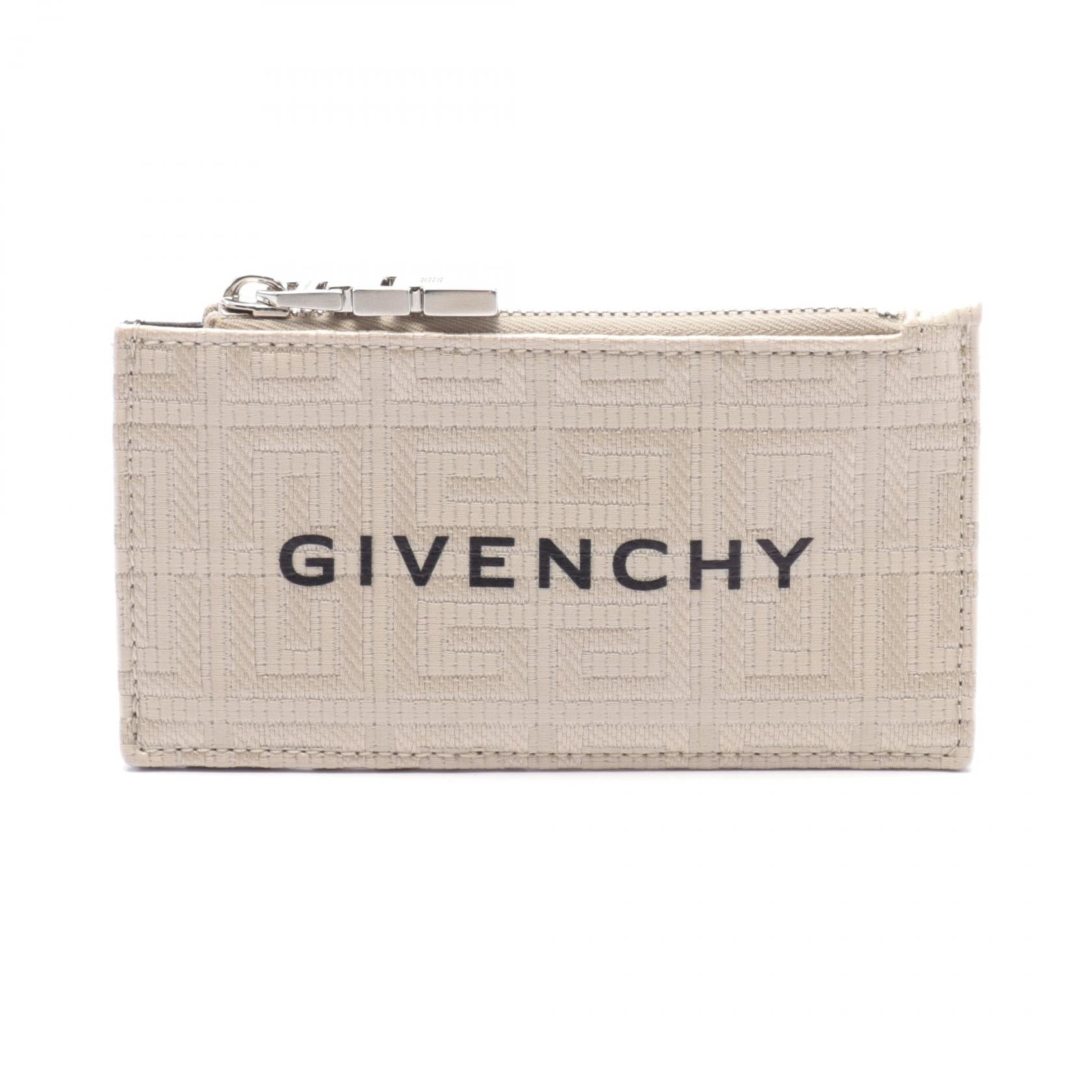 Givenchy Canvas Leather Coin Case Wallet