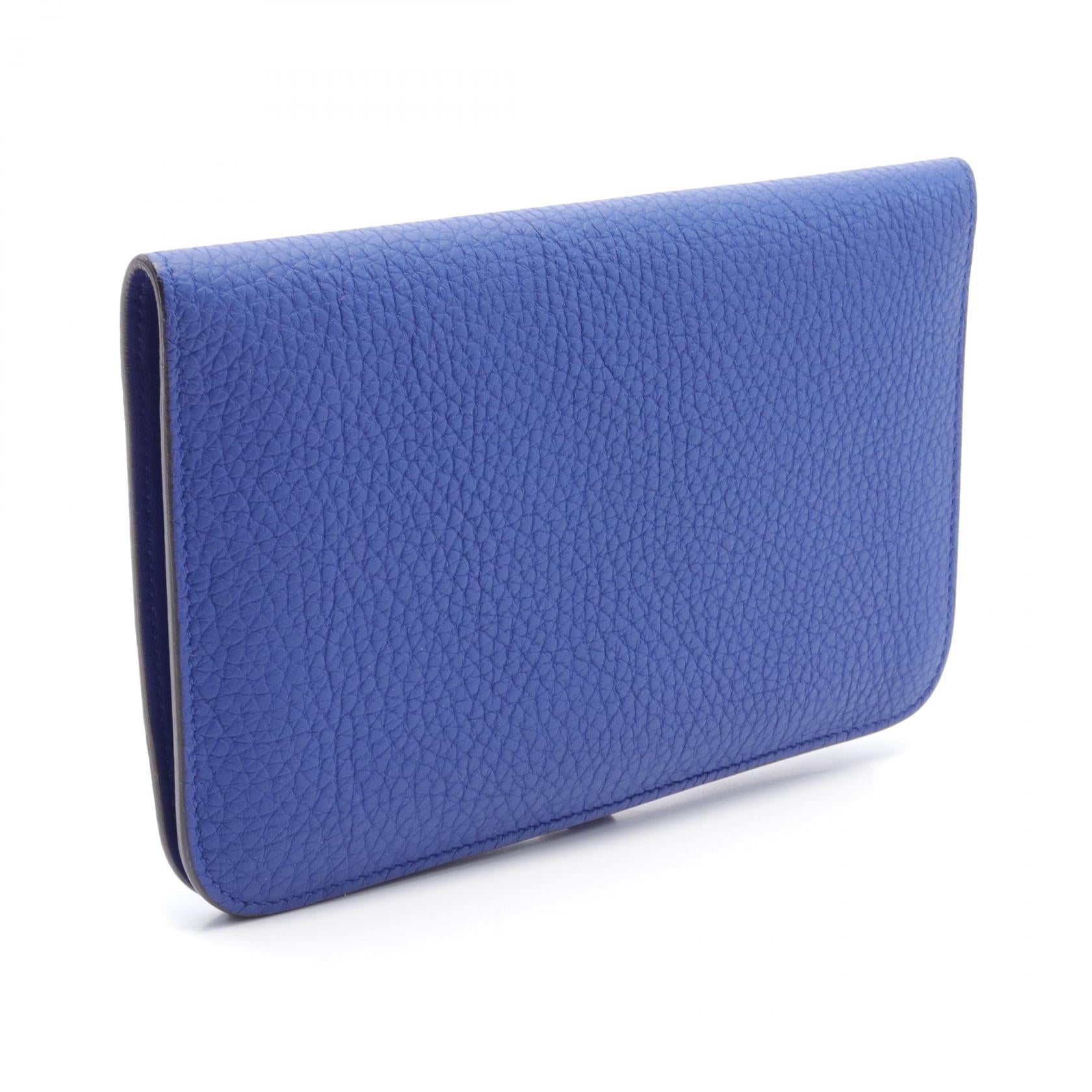 Hermes Dogon GM Long Wallet Blue