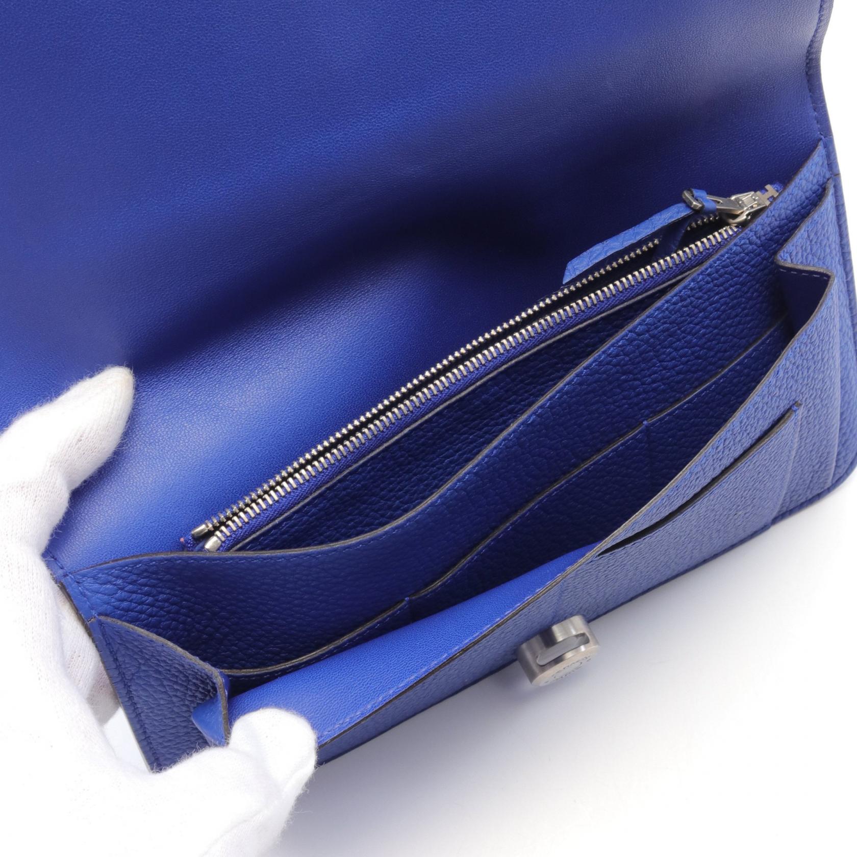 Hermes Dogon GM Long Wallet Blue