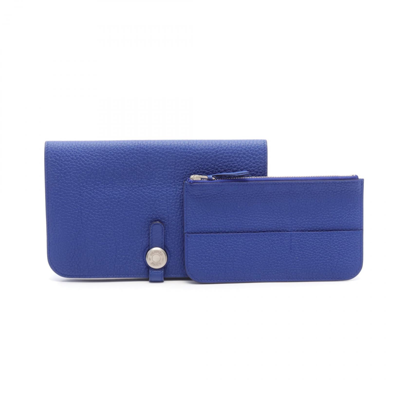 Hermes Dogon GM Long Wallet Blue