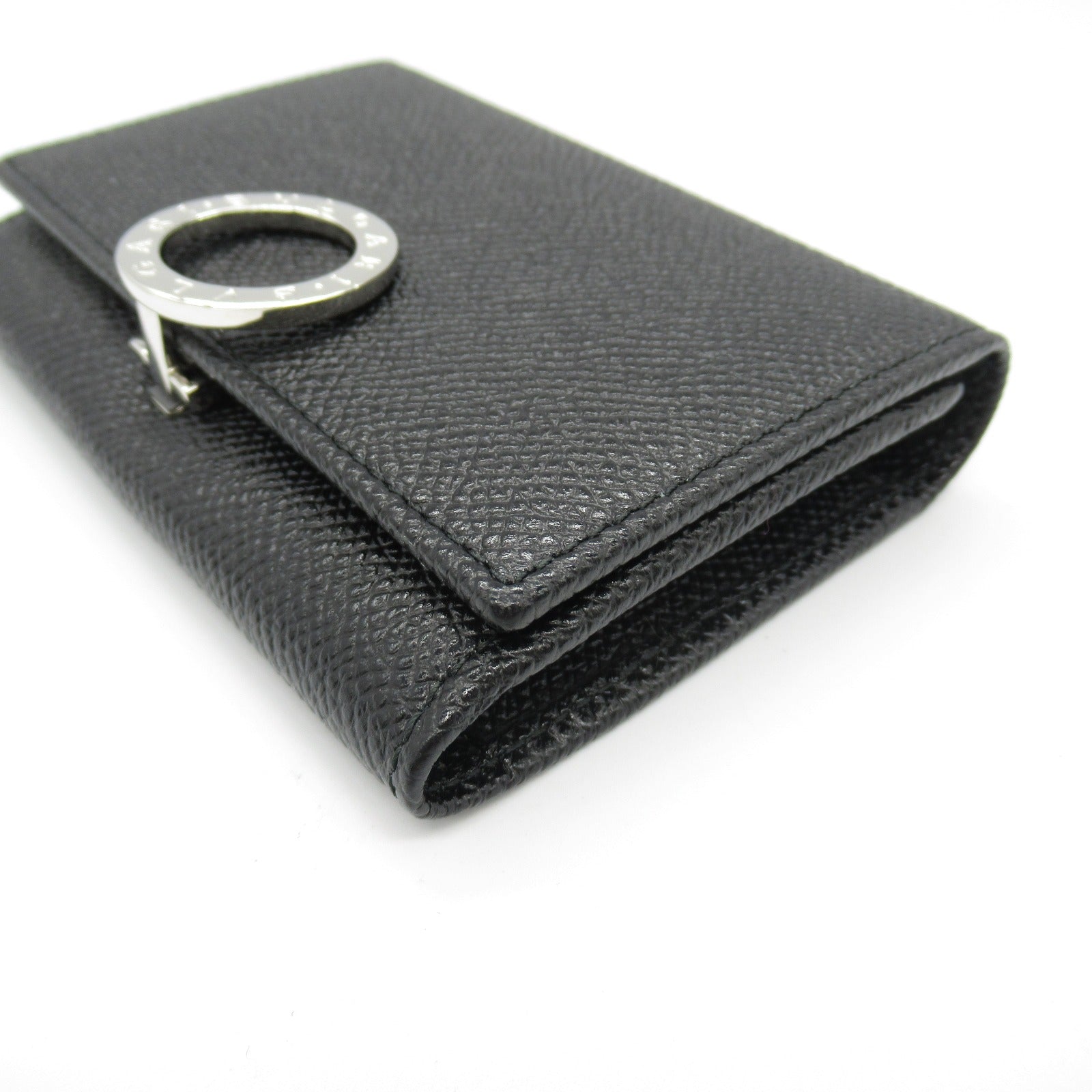 Bvlgari Leather Coin Purse Wallet Black