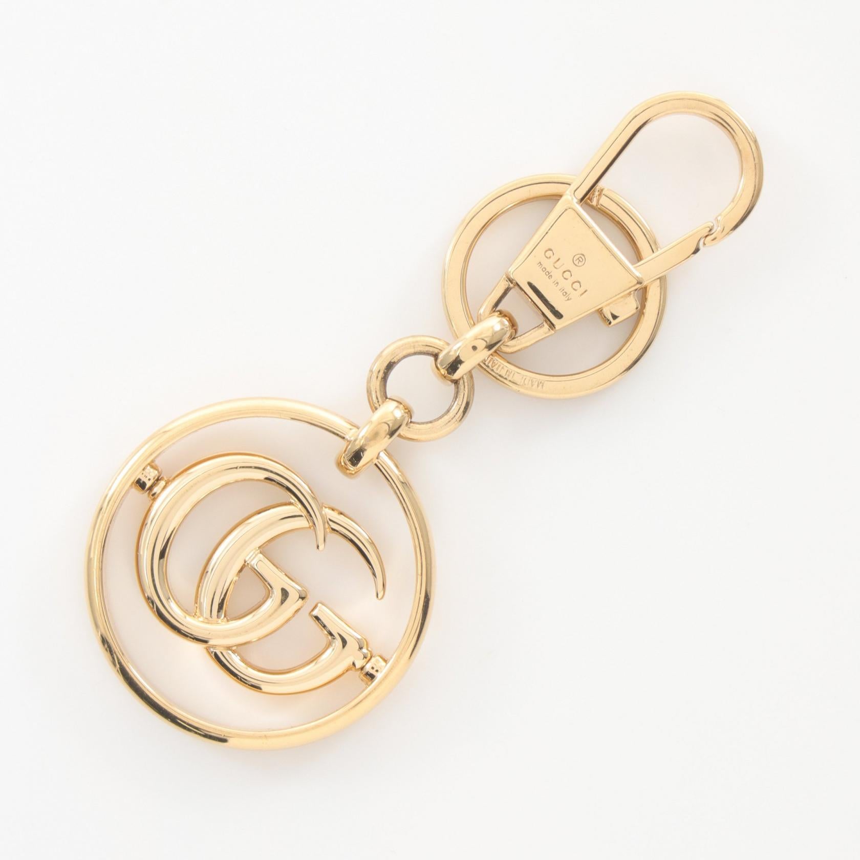 Gucci Double G Charm Keychain Gold