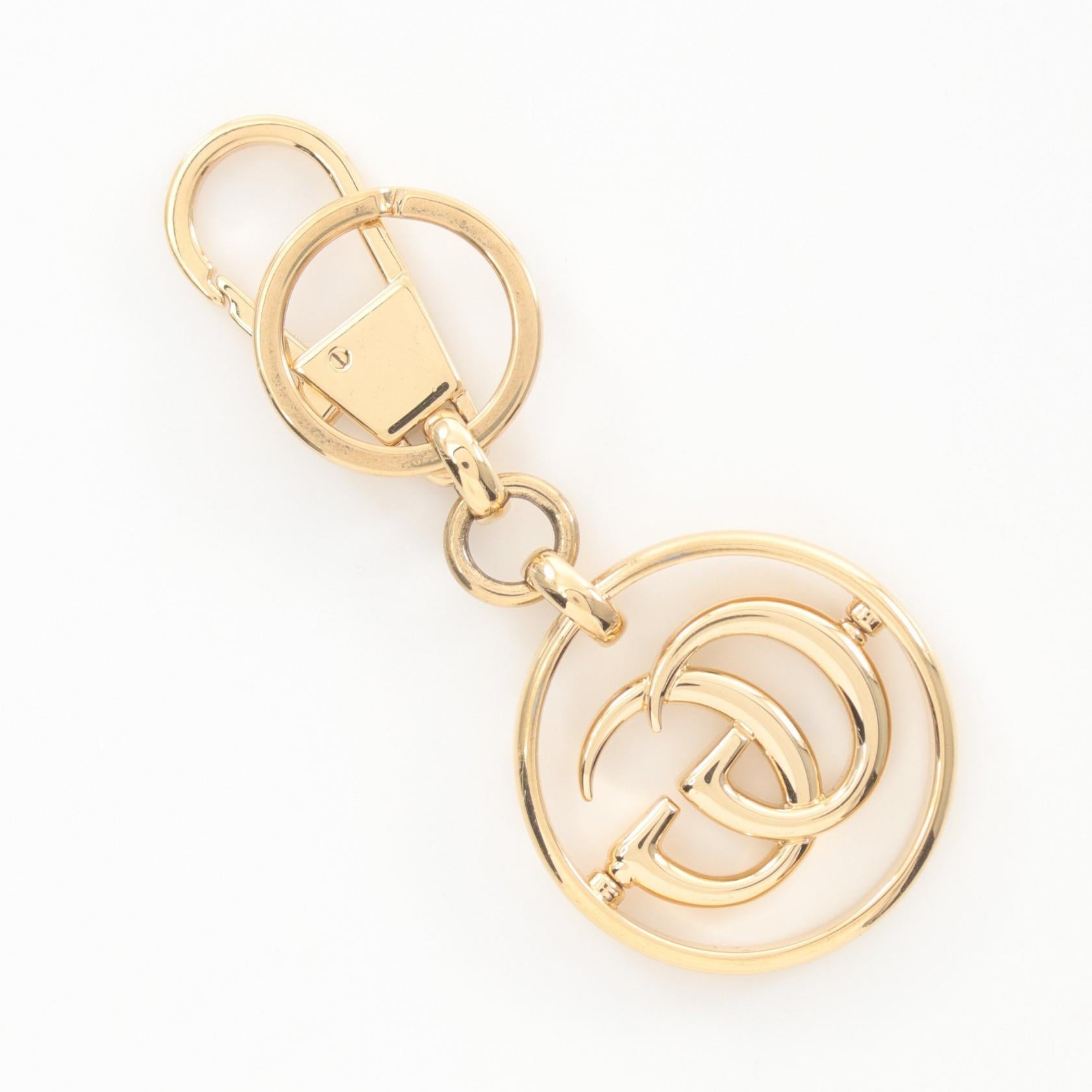 Gucci Double G Charm Keychain Gold