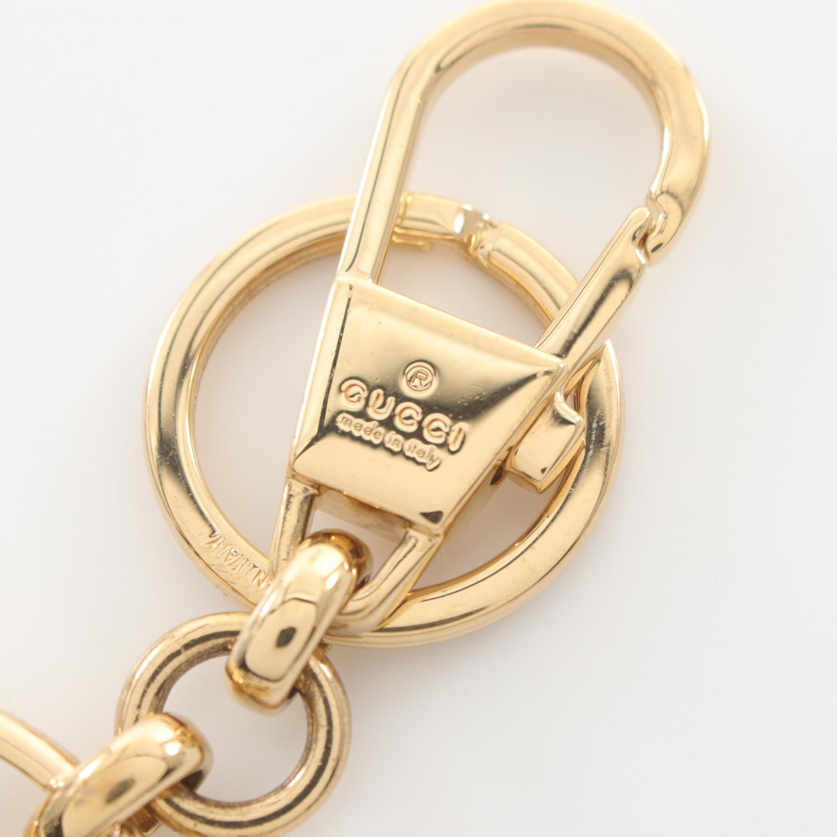 Gucci Double G Charm Keychain Gold