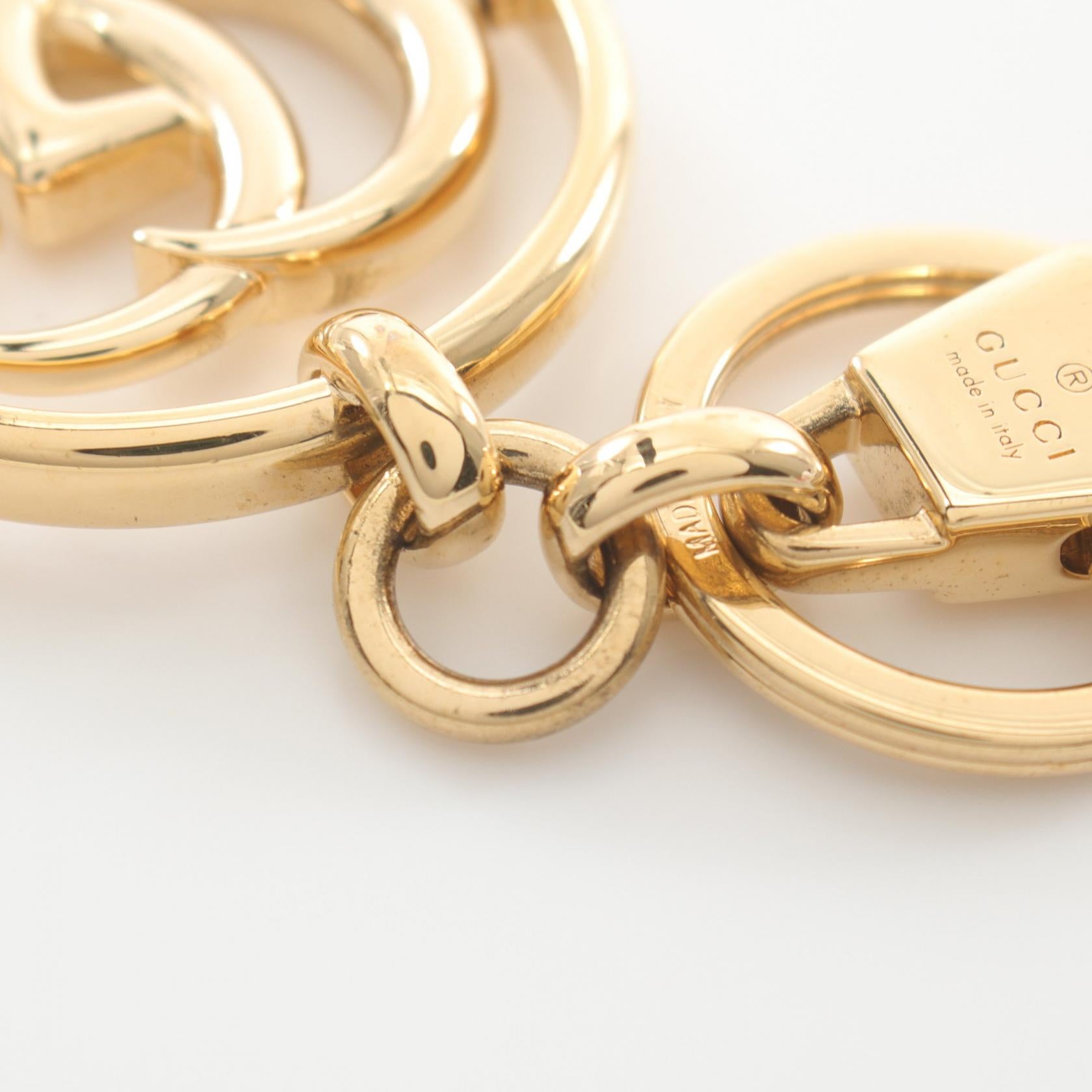 Gucci Double G Charm Keychain Gold