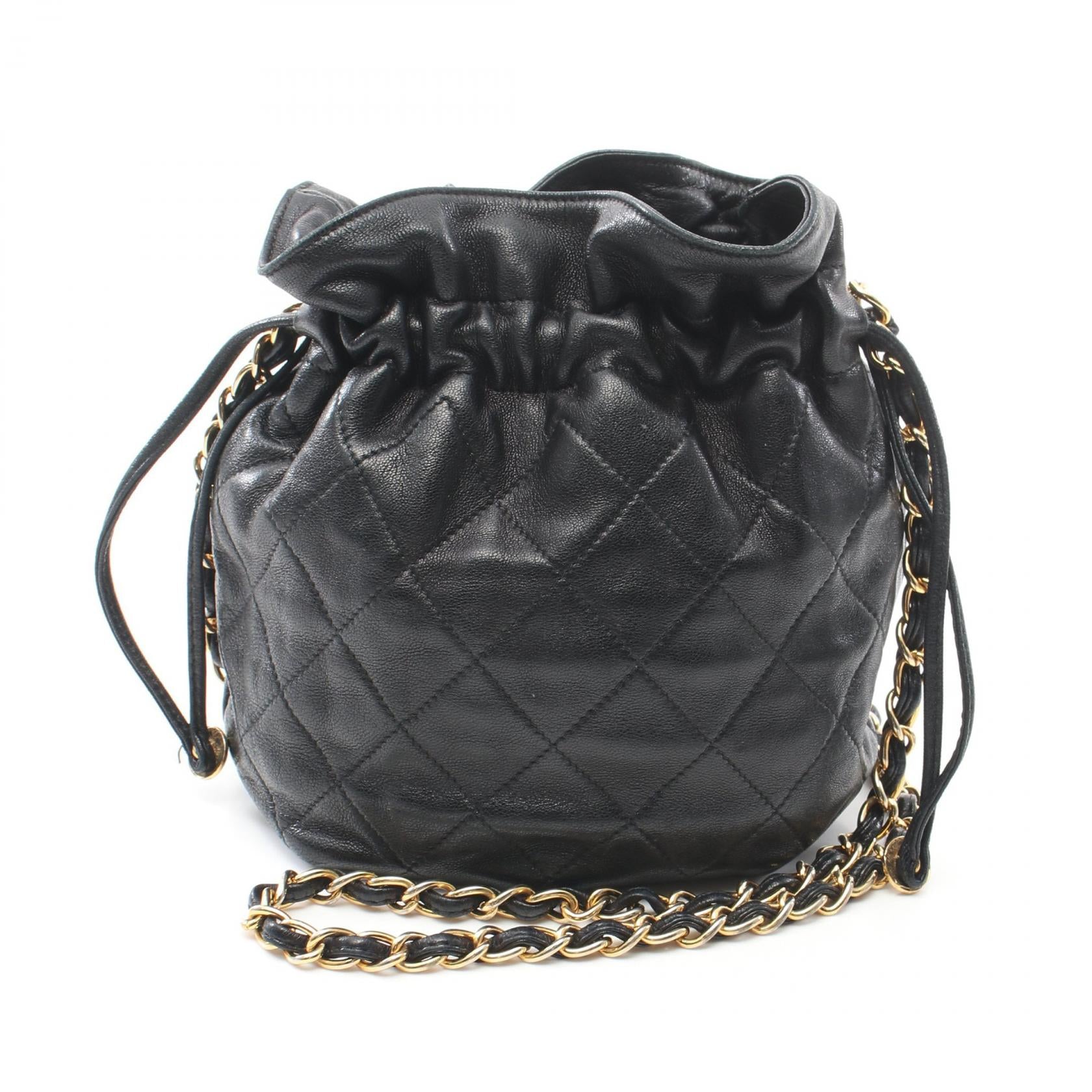 Chanel Matelasse Lambskin Shoulder Bag Black