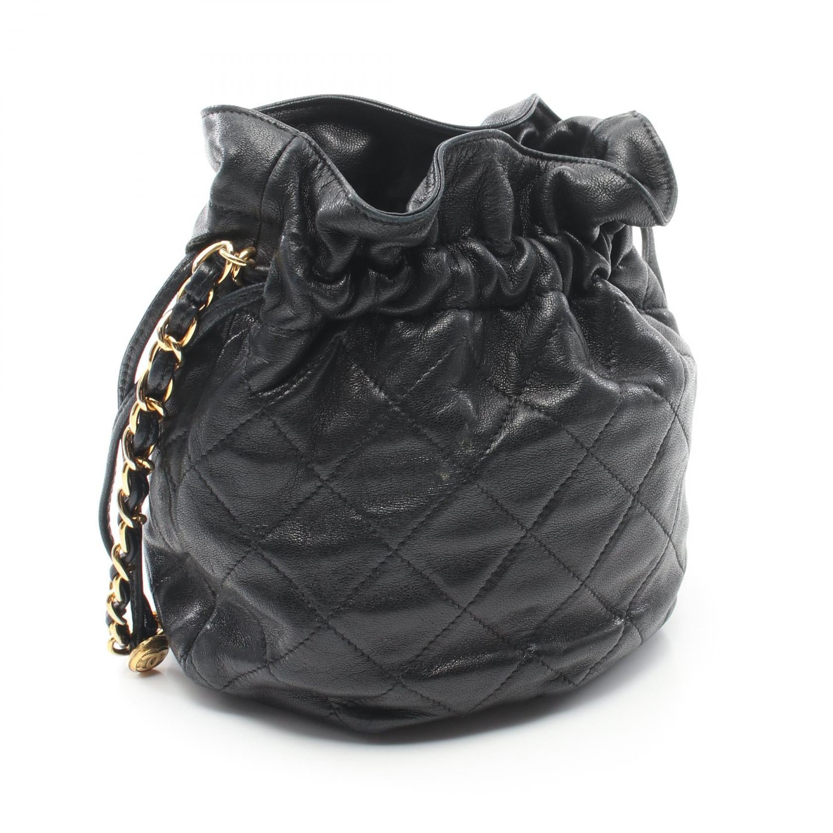 Chanel Matelasse Lambskin Shoulder Bag Black