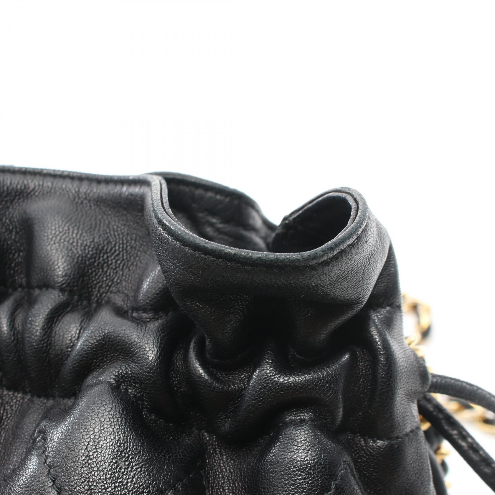 Chanel Matelasse Lambskin Shoulder Bag Black