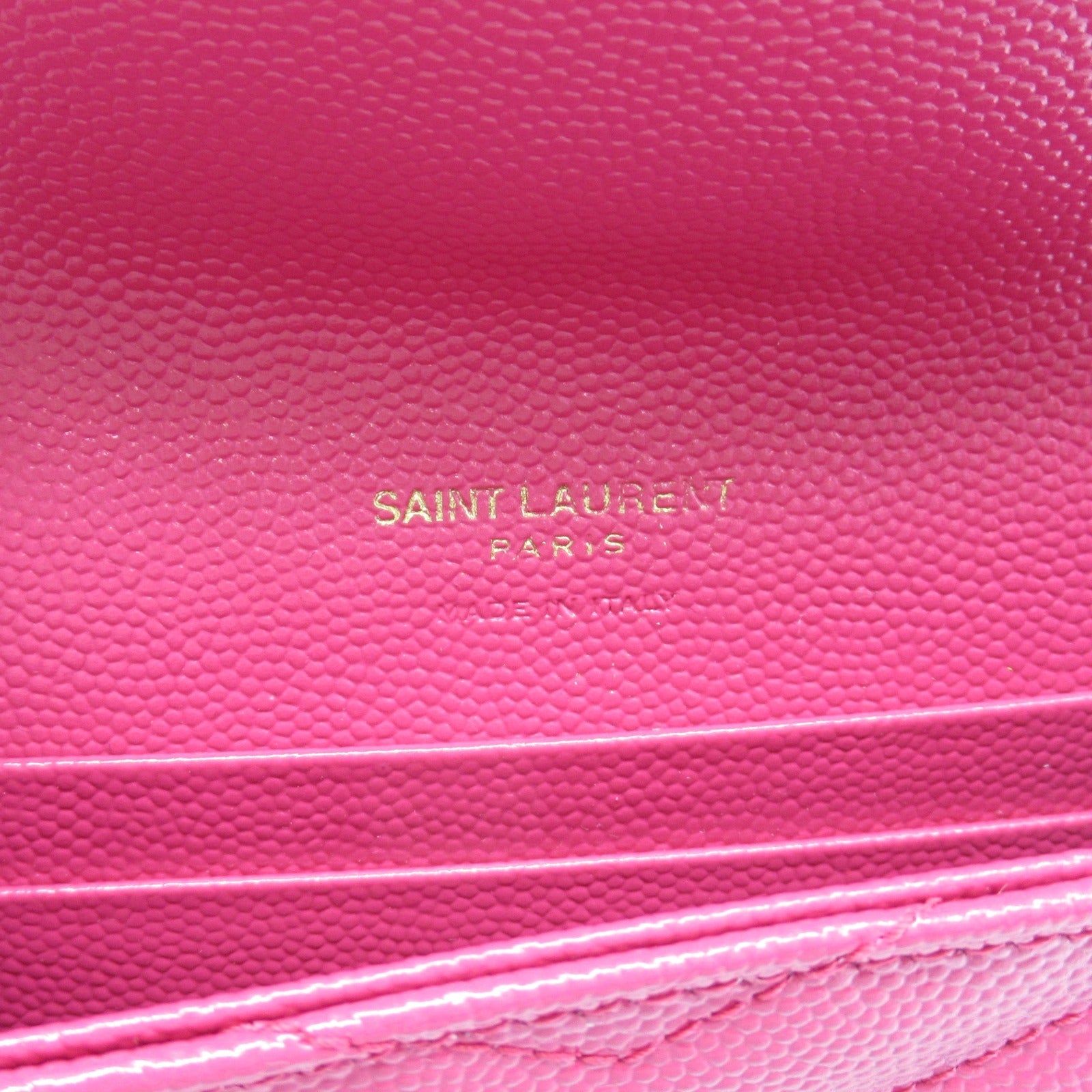 Yves Saint Laurent Monogram Leather Card Case