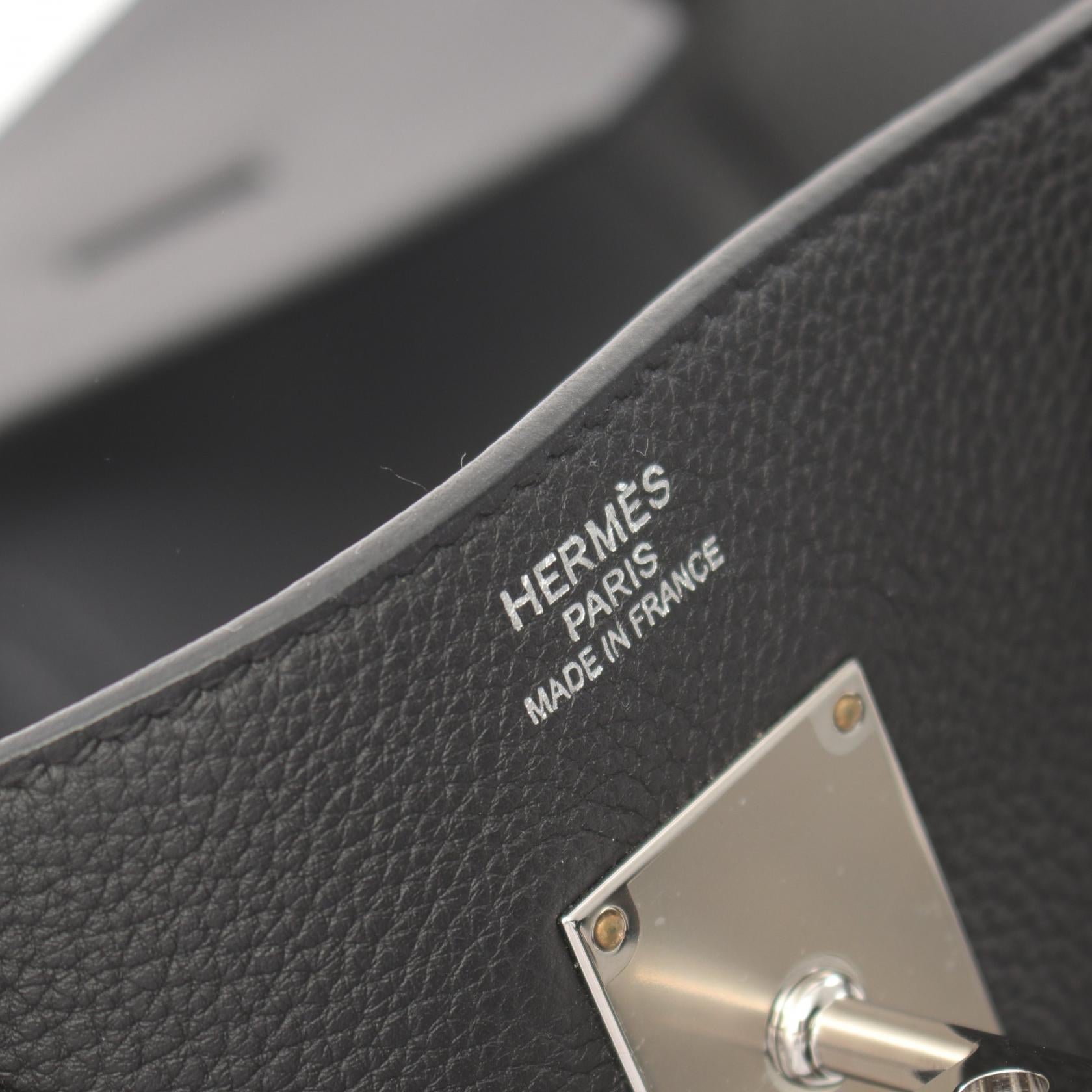 Hermes Haut a Courroies 40 Togo Handbag Black