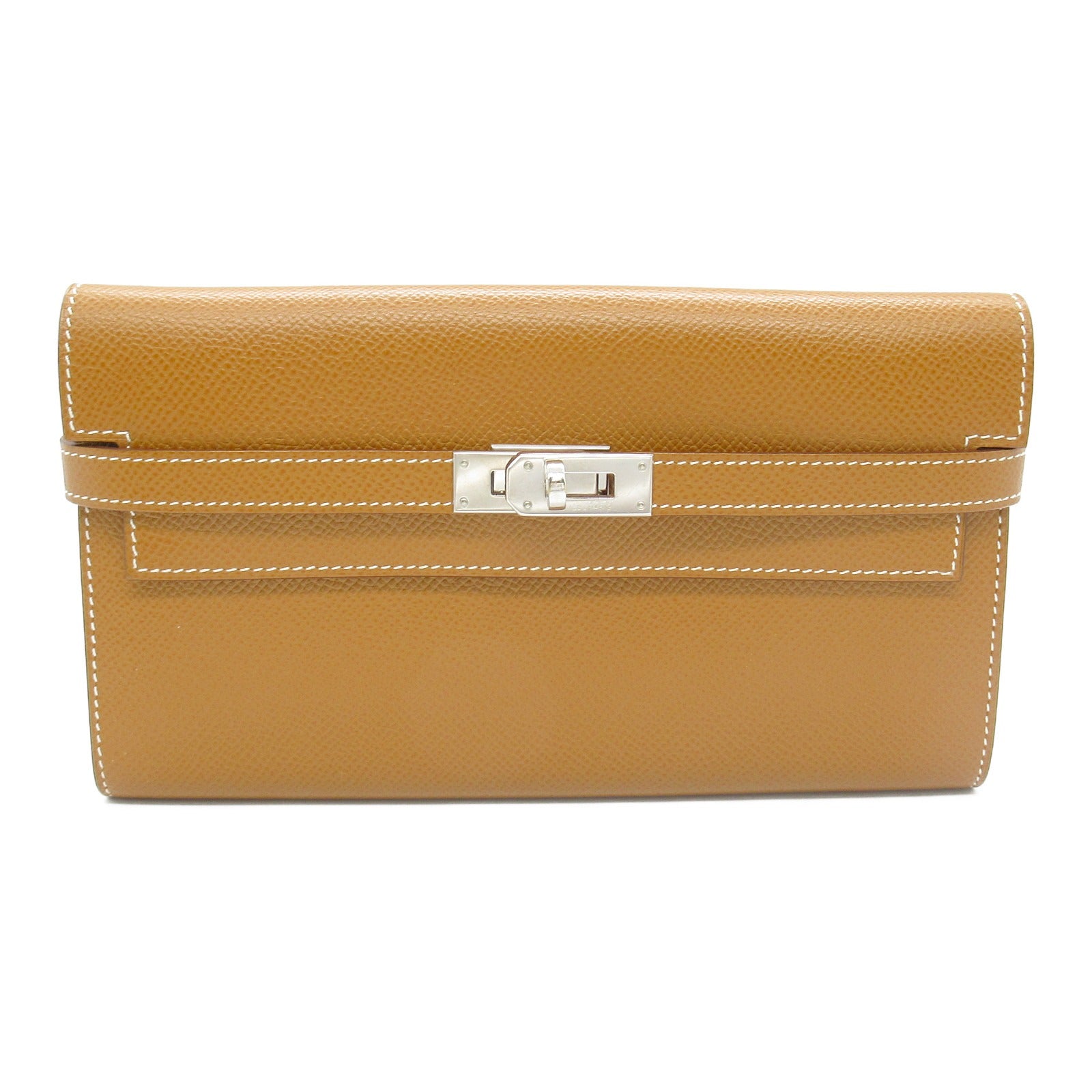 Hermes Kelly Wallet Leather Bifold Brown