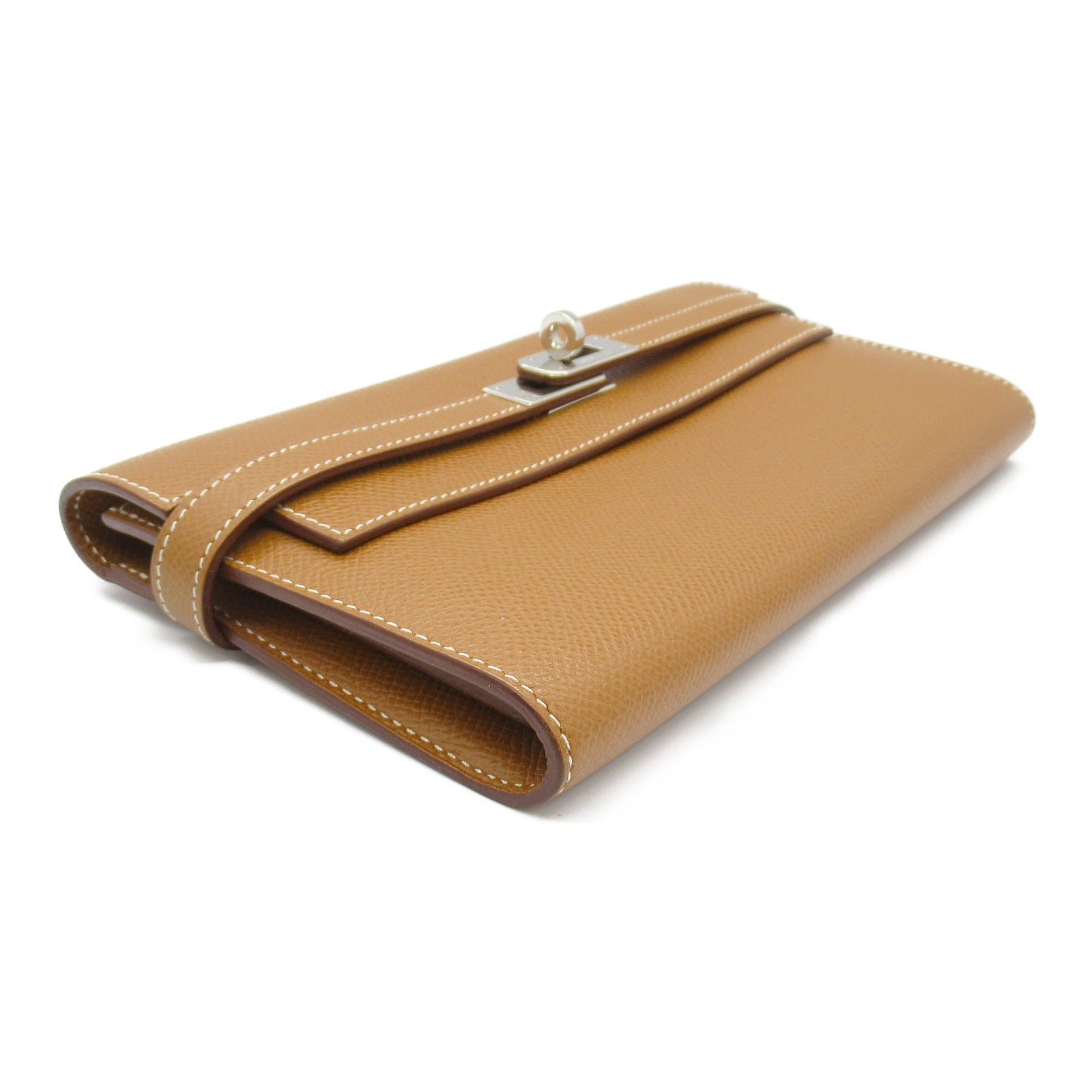 Hermes Kelly Wallet Leather Bifold Brown