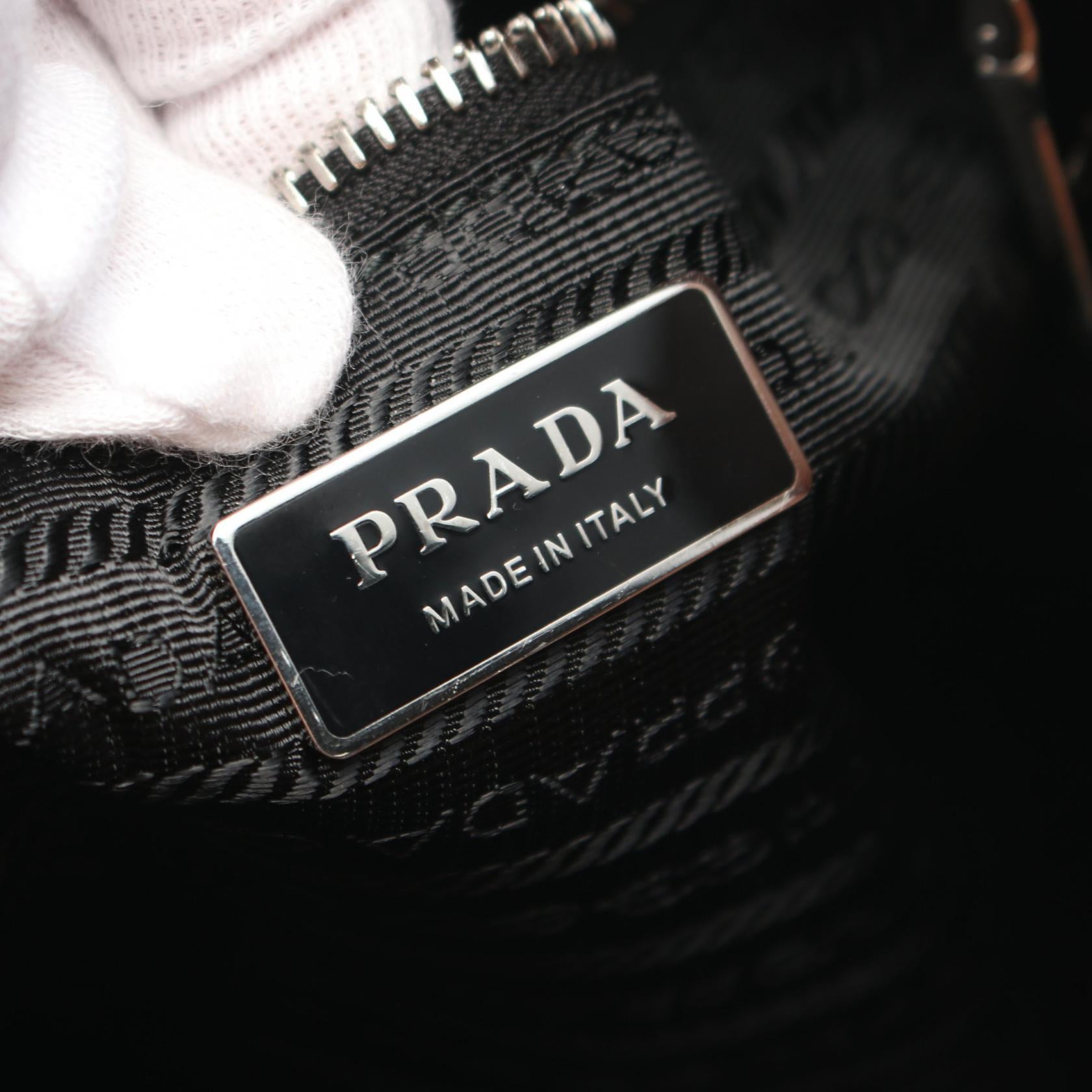 Prada Leather Triangle Logo Tote Bag 1BG429