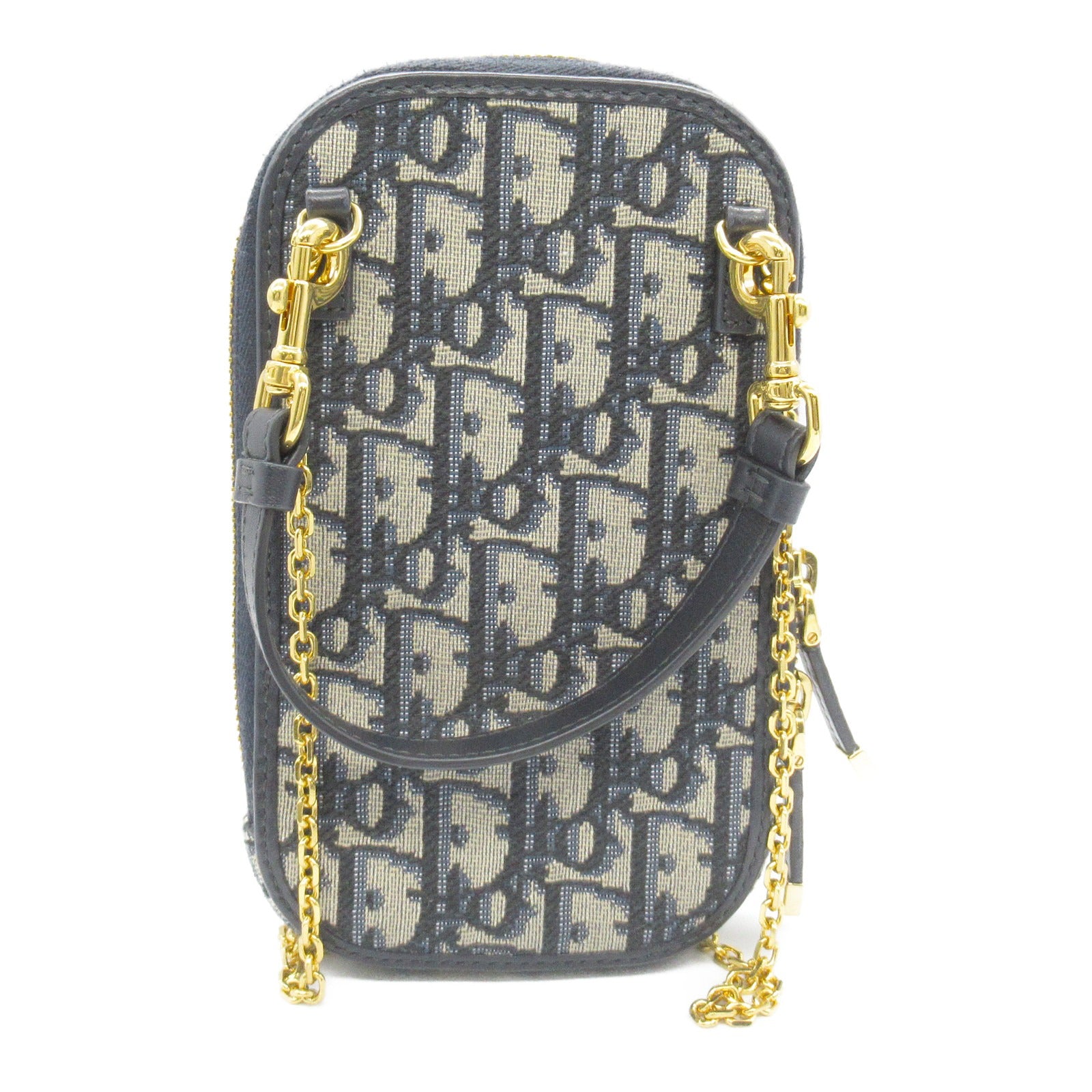 Dior Jacquard Phone Chain Shoulder Bag