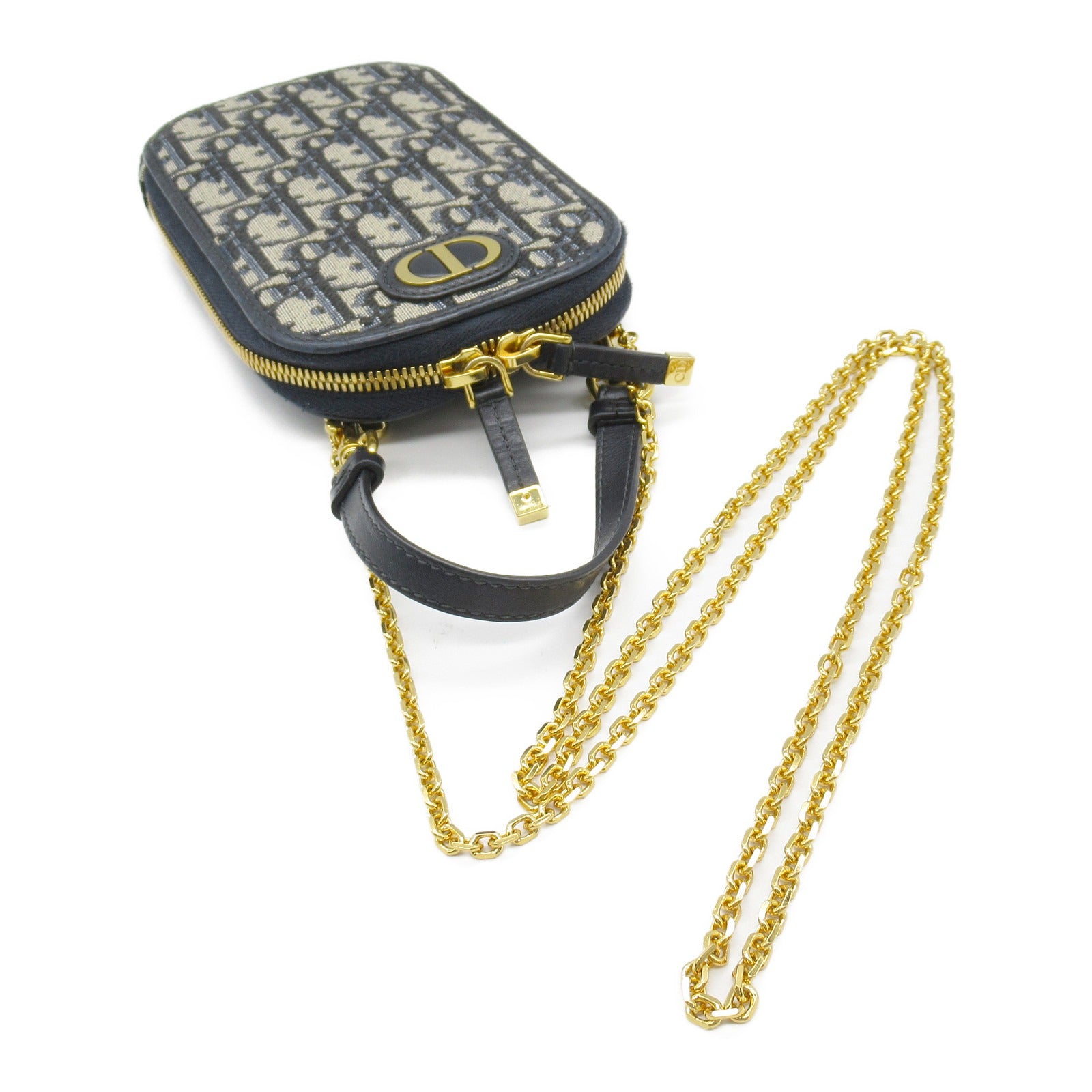 Dior Jacquard Phone Chain Shoulder Bag