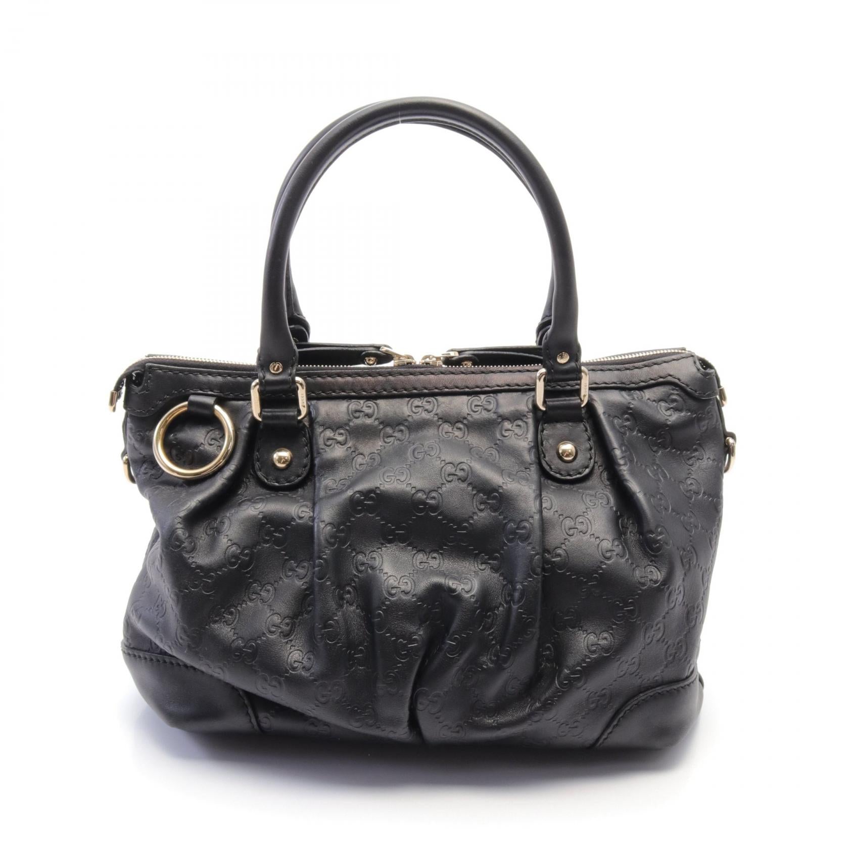 Gucci Sukey Leather Handbag Black 247902