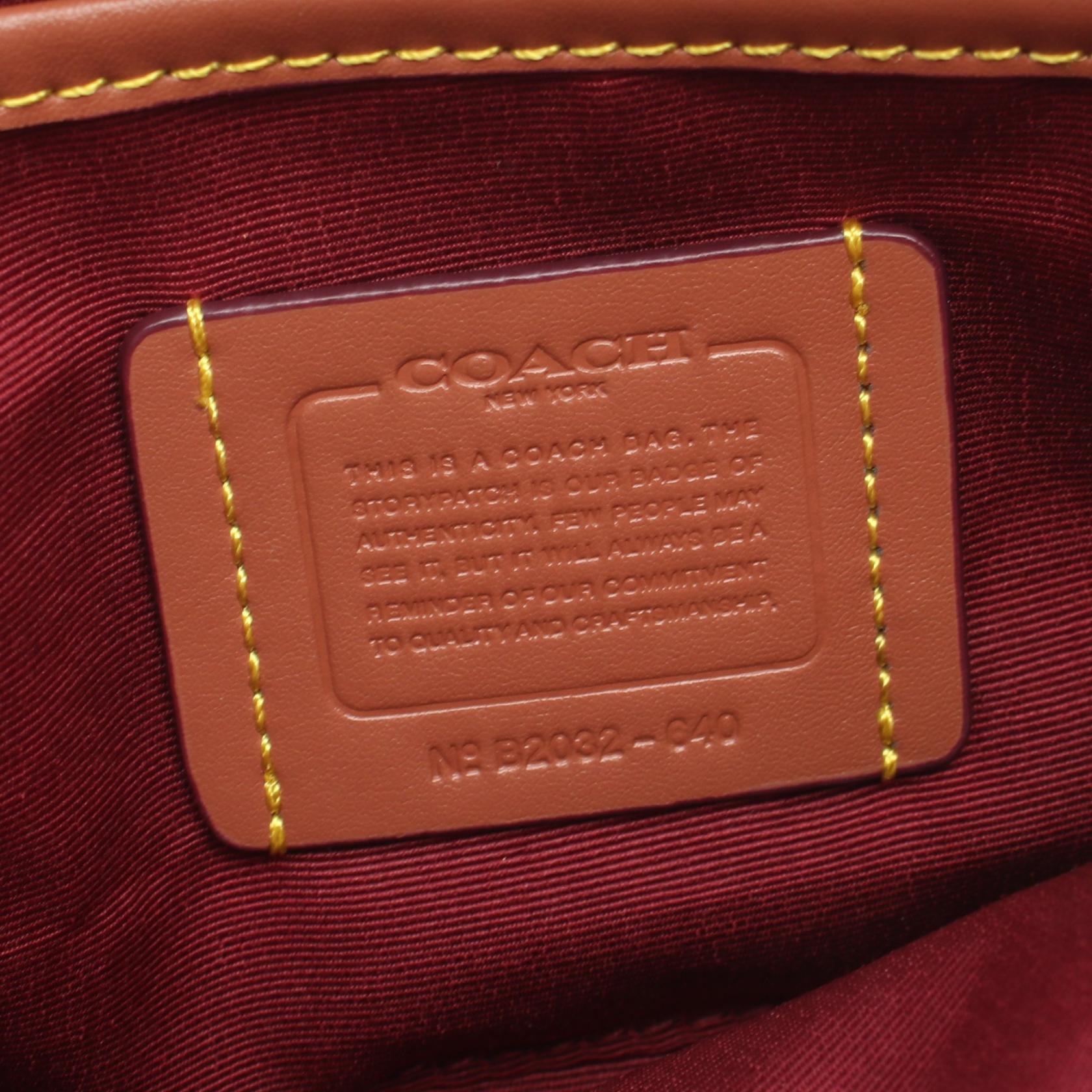 Coach Signature Shoulder Bag PVC Leather