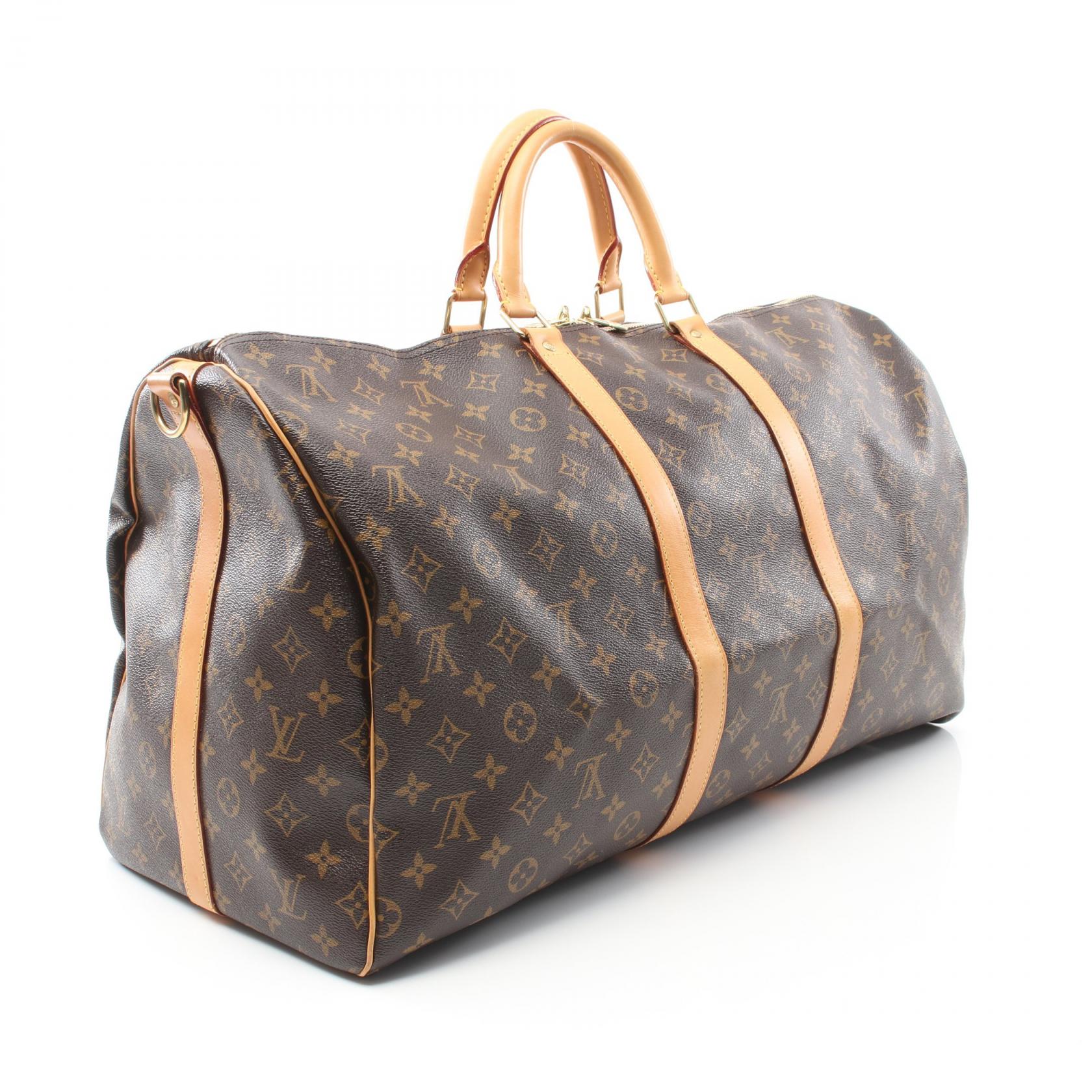 Louis Vuitton Monogram Keepall Bandouliere 55 Boston Bag M41414