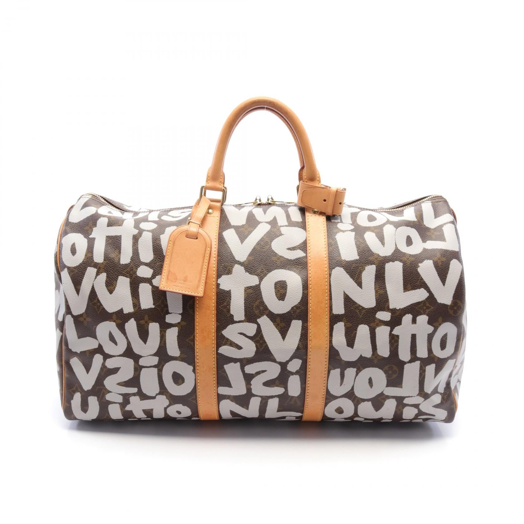 Louis Vuitton Monogram Graffiti Keepall 50 Boston Bag