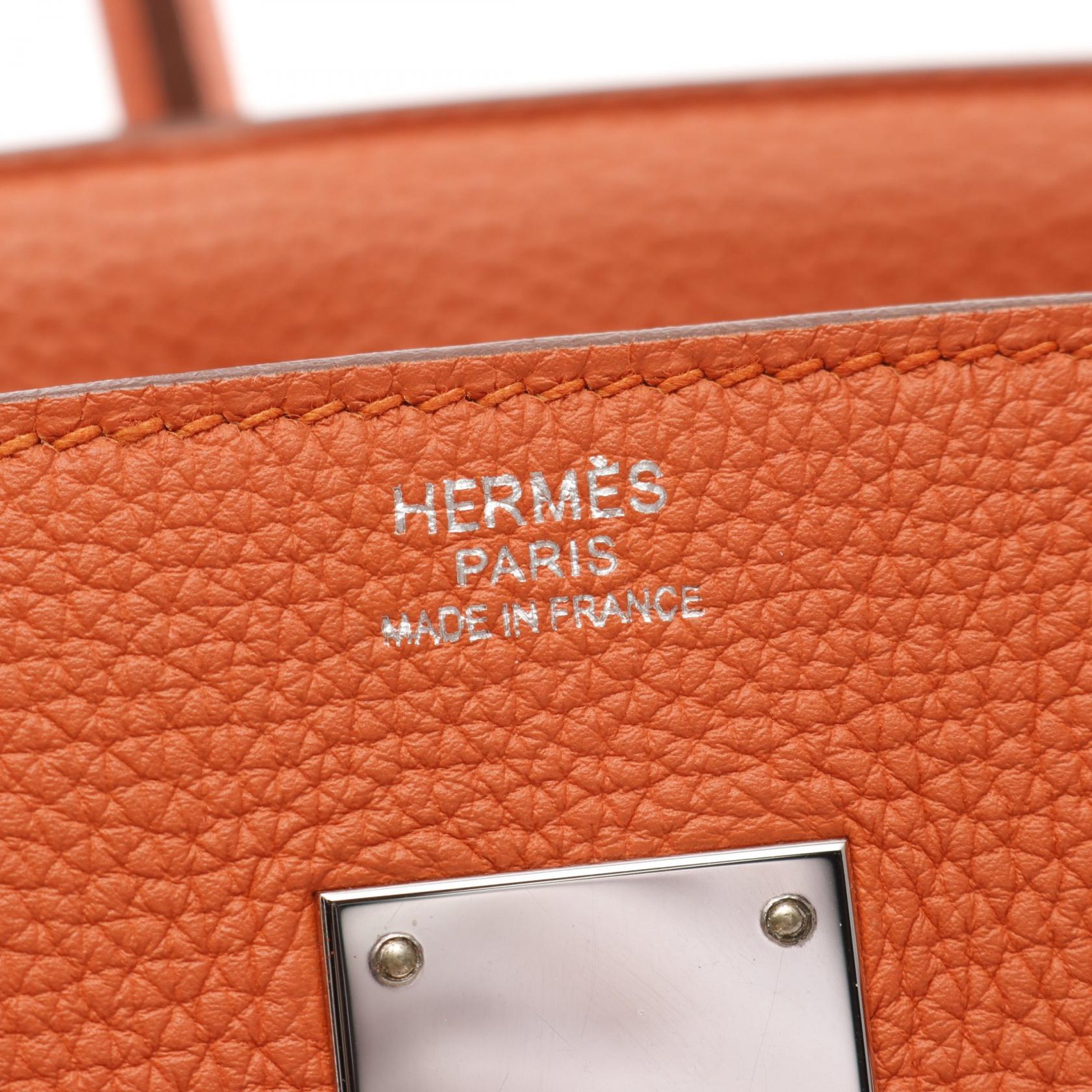 Hermes Birkin 30 Togo Handbag Orange