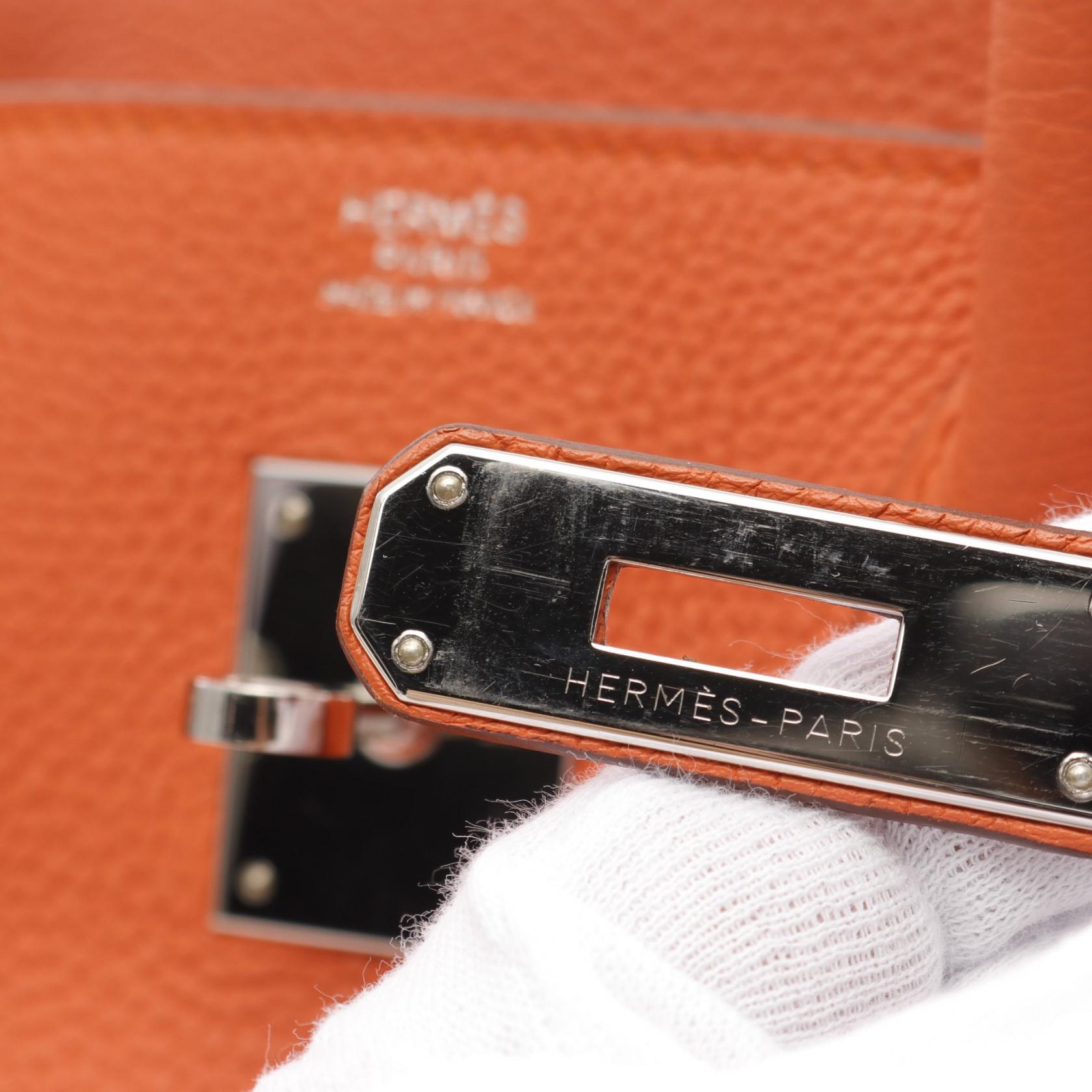 Hermes Birkin 30 Togo Handbag Orange