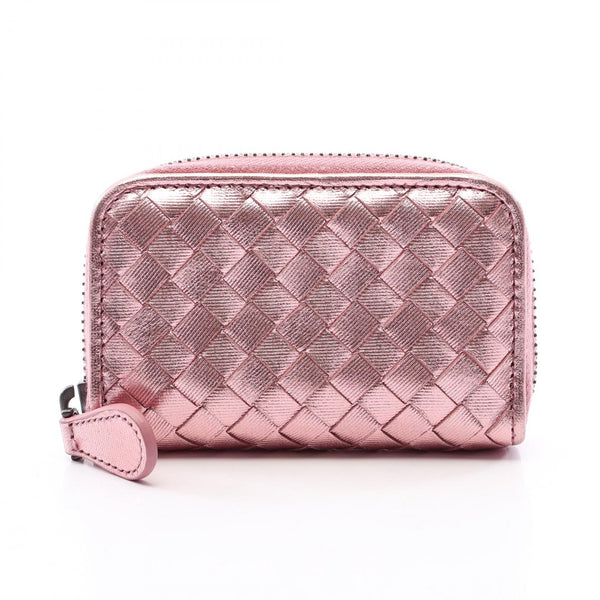 Bottega Veneta Intrecciato Metallic Leather Coin Case