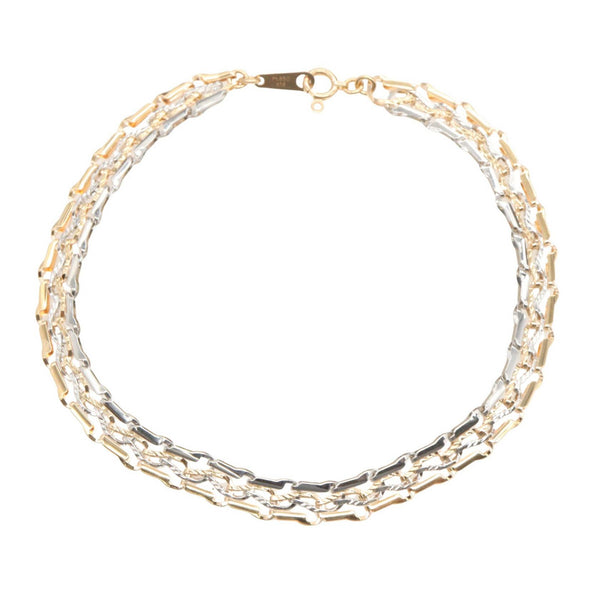 Pt850 Platinum Au750 Pink Gold Bracelet