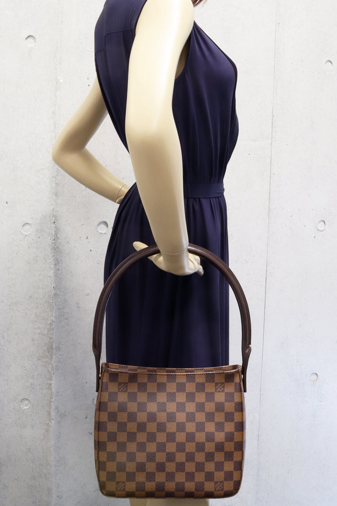 Louis Vuitton Damier Looping MM Tote Bag N51157 in Pristine Condition