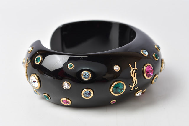 Saint Laurent Rhinestone Bangle Bracelet in Pristine Condition