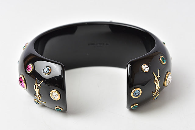 Saint Laurent Rhinestone Bangle Bracelet in Pristine Condition