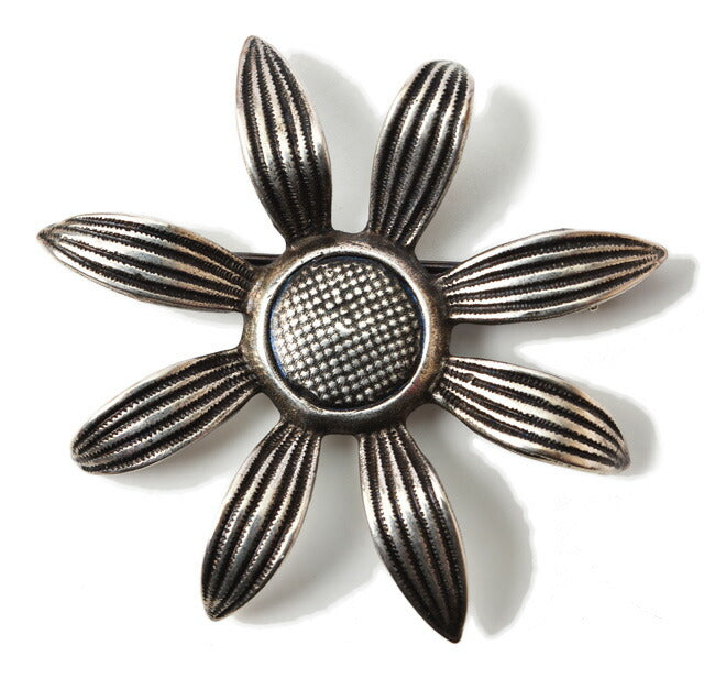 Saint Laurent Vintage Silver Flower Pin Brooch