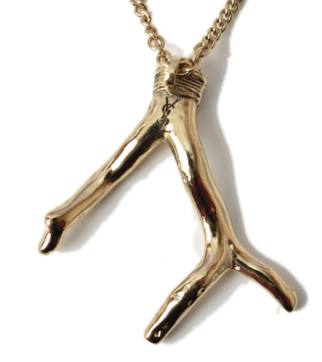 Saint Laurent Vintage Gold YSL Logo Necklace/Pendant