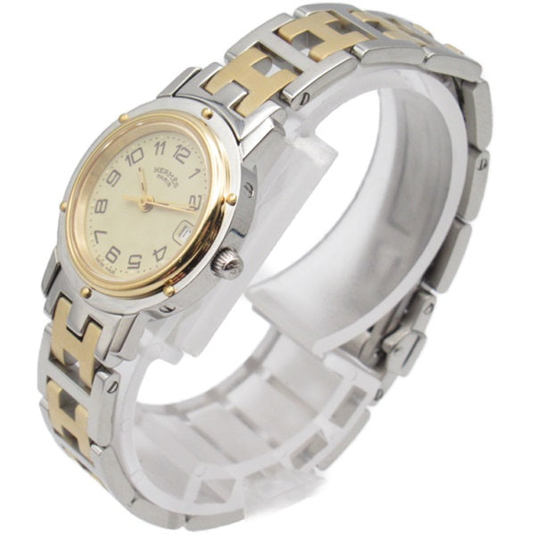 HERMES CL4.220 Gold Plated Stainless Steel Wrist Watch for Women CL4.220