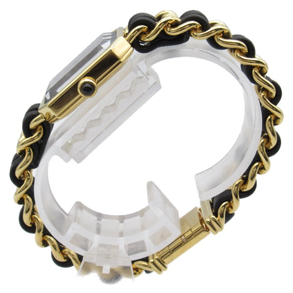 Women's Gold-Plated CHANEL Premiere L H0001 Quartz Wrist Watch with Leather Belt  H0001